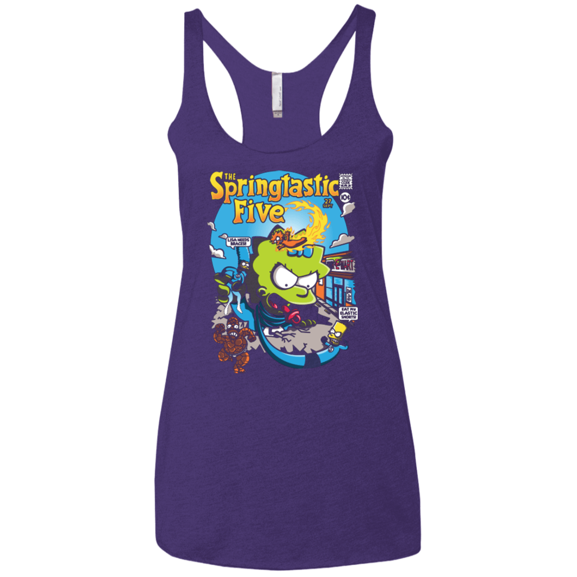 T-Shirts Purple / X-Small Springtastic Women's Triblend Racerback Tank