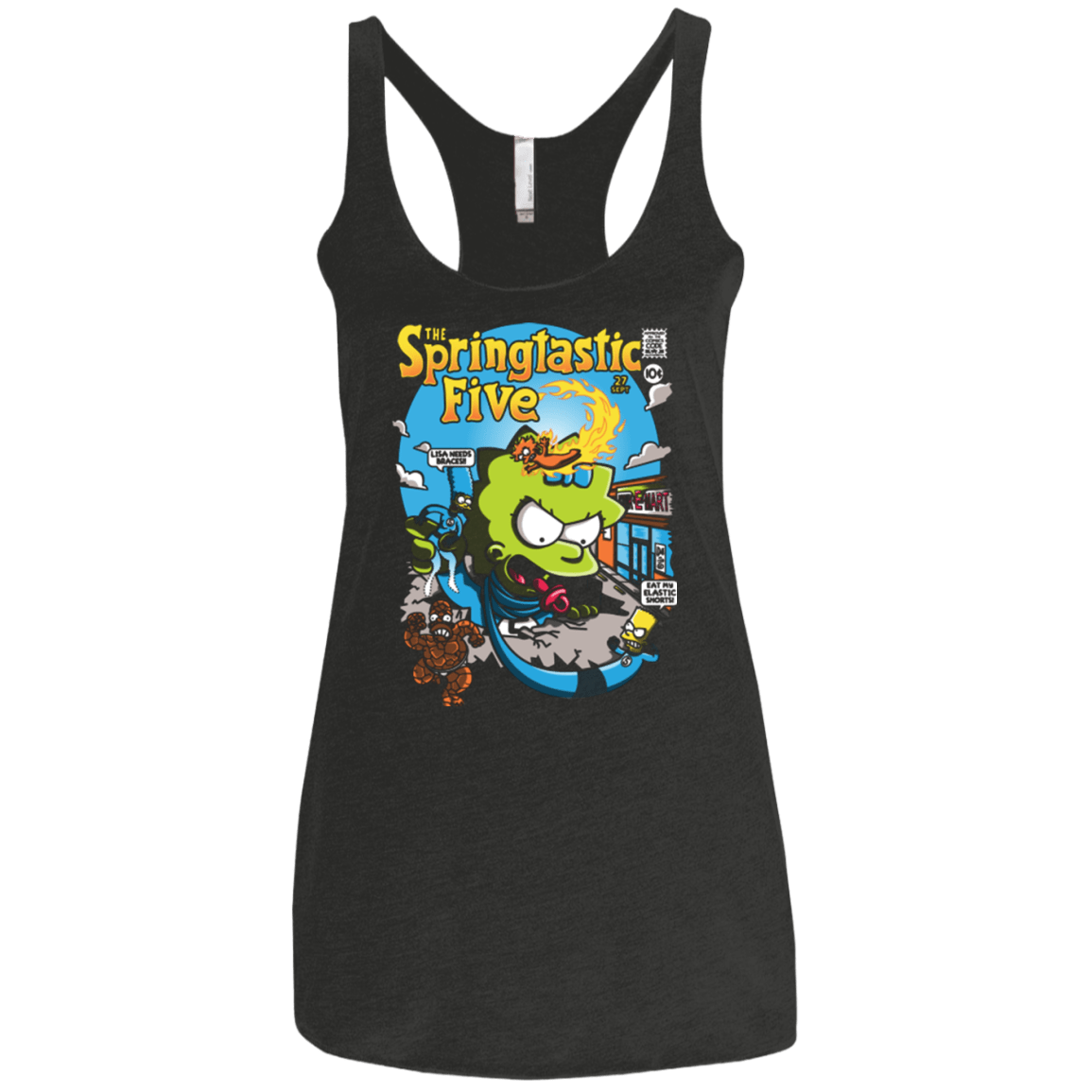 T-Shirts Vintage Black / X-Small Springtastic Women's Triblend Racerback Tank