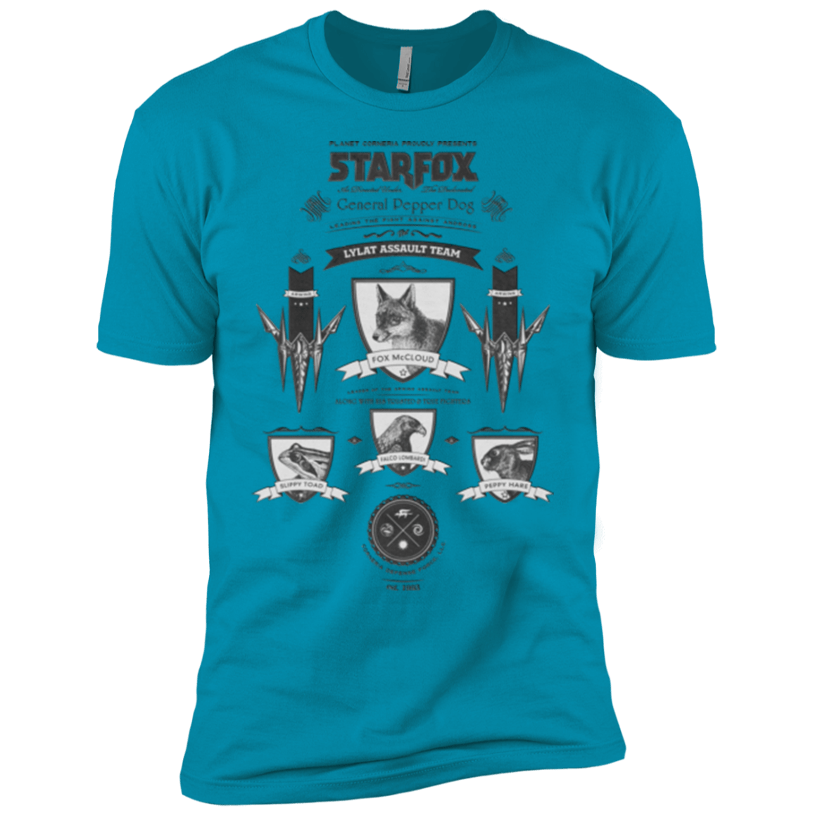 T-Shirts Turquoise / YXS Star Fox Vintage Boys Premium T-Shirt
