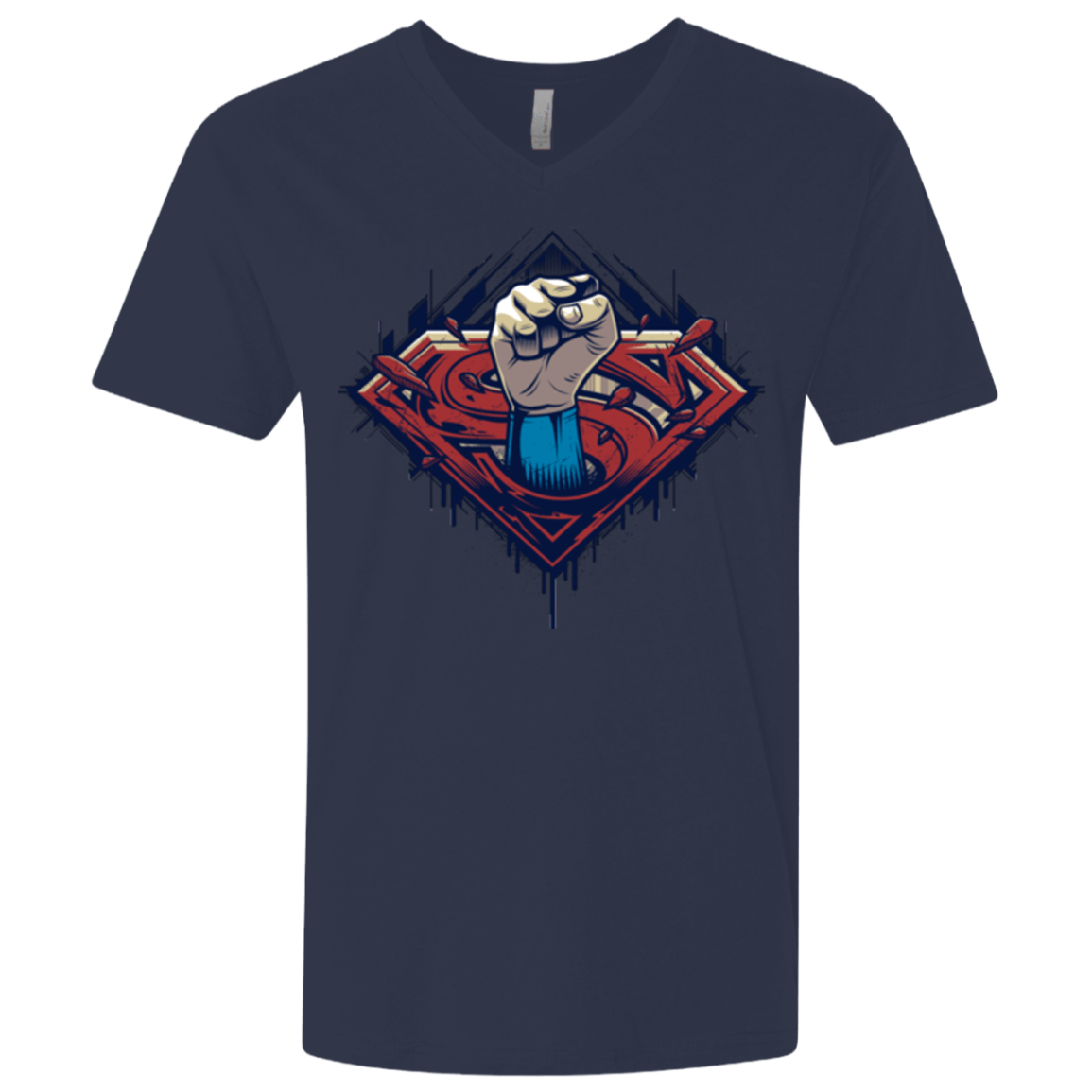 T-Shirts Midnight Navy / X-Small Steel Hero Men's Premium V-Neck