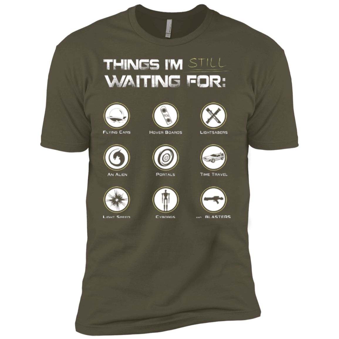 T-Shirts Military Green / X-Small Still Waiting Men's Premium T-Shirt