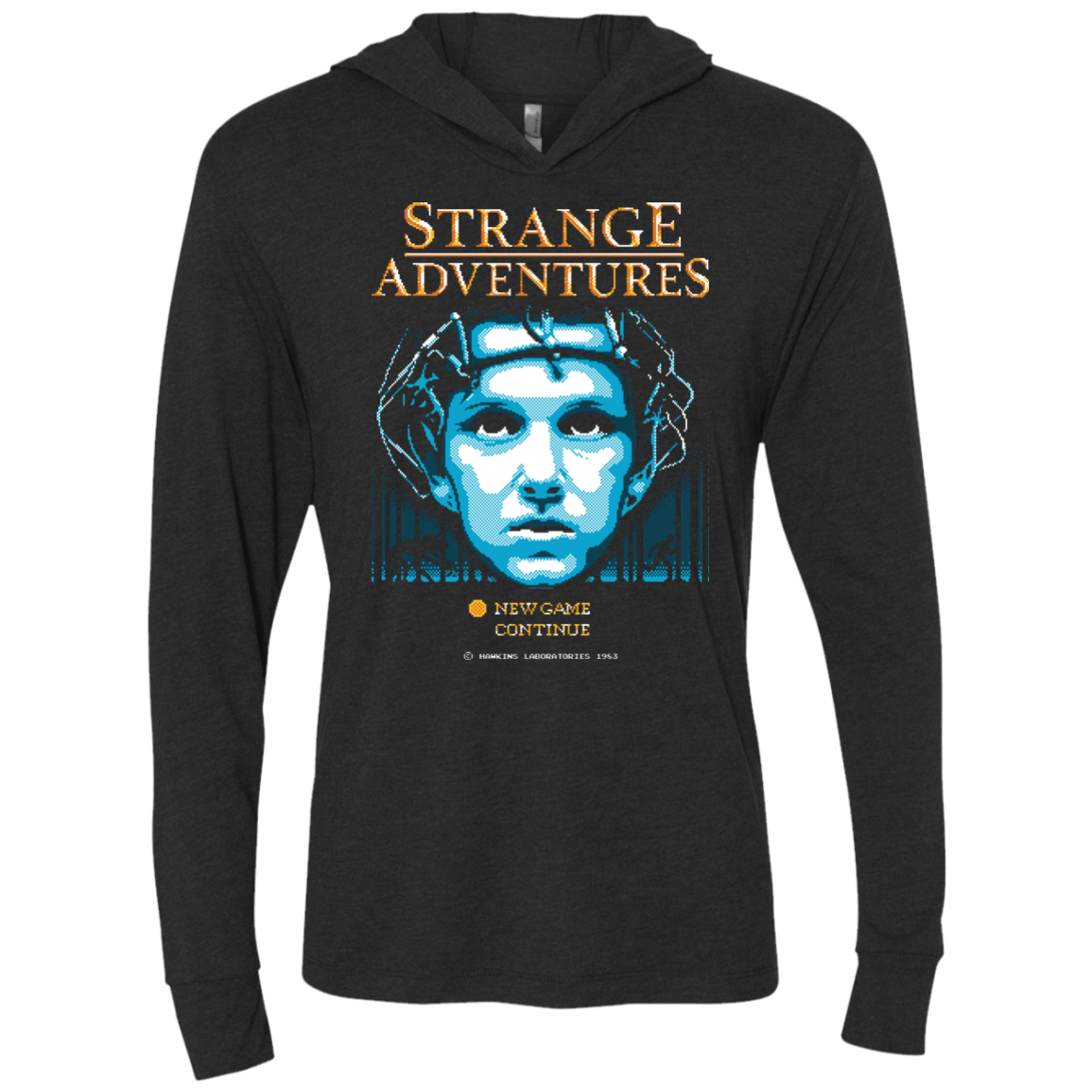T-Shirts Vintage Black / X-Small Strange Adventures Triblend Long Sleeve Hoodie Tee