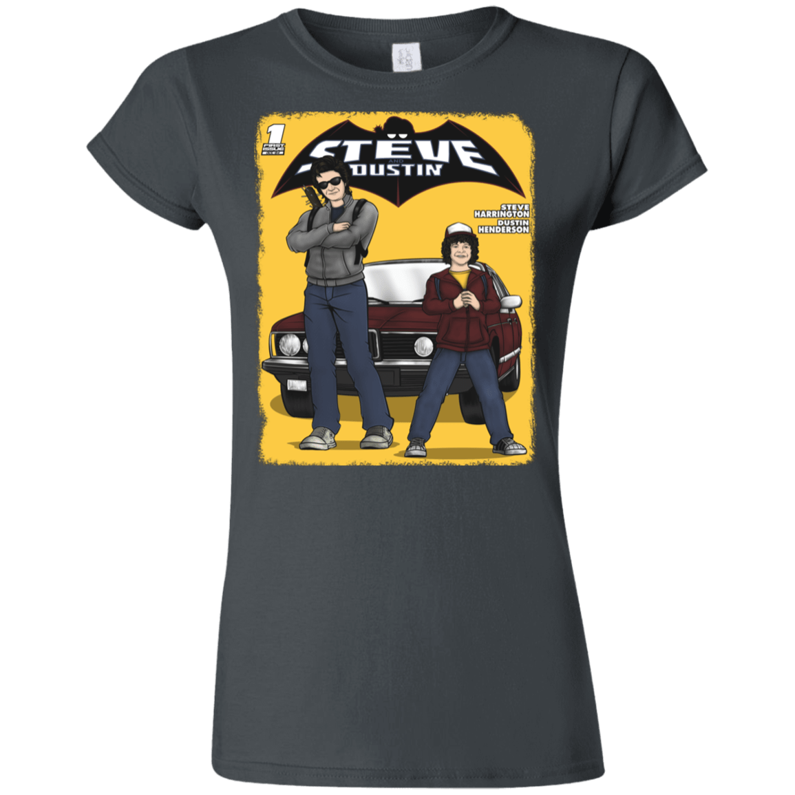 T-Shirts Charcoal / S Strange Duo Junior Slimmer-Fit T-Shirt