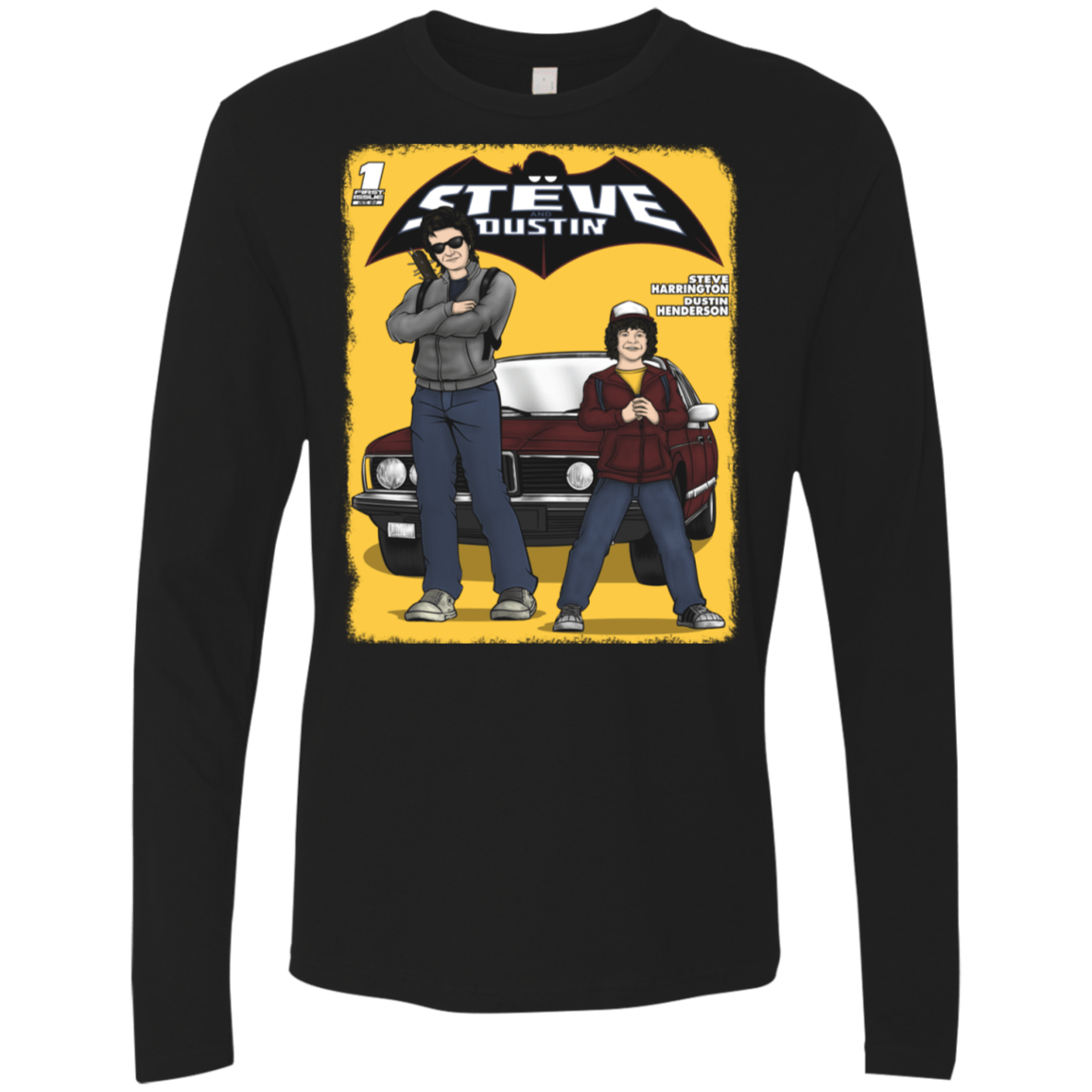 T-Shirts Black / S Strange Duo Men's Premium Long Sleeve
