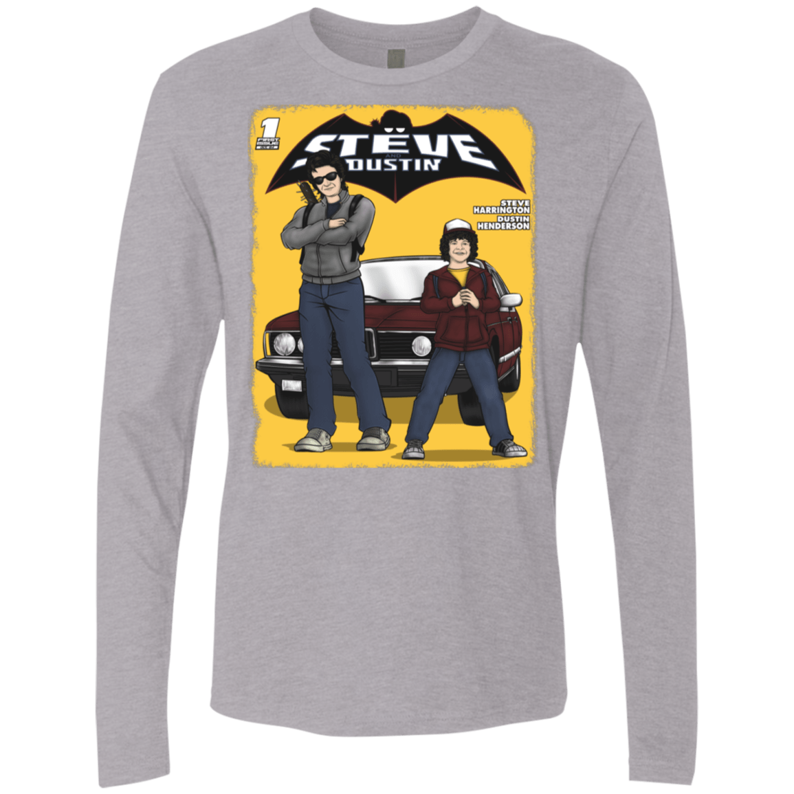 T-Shirts Heather Grey / S Strange Duo Men's Premium Long Sleeve