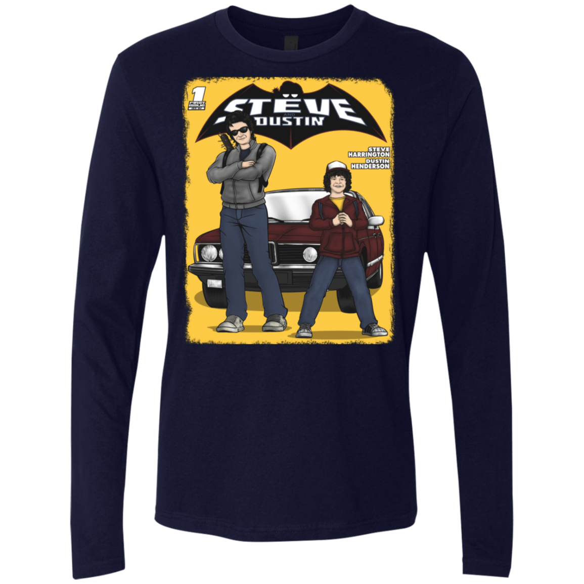 T-Shirts Midnight Navy / S Strange Duo Men's Premium Long Sleeve