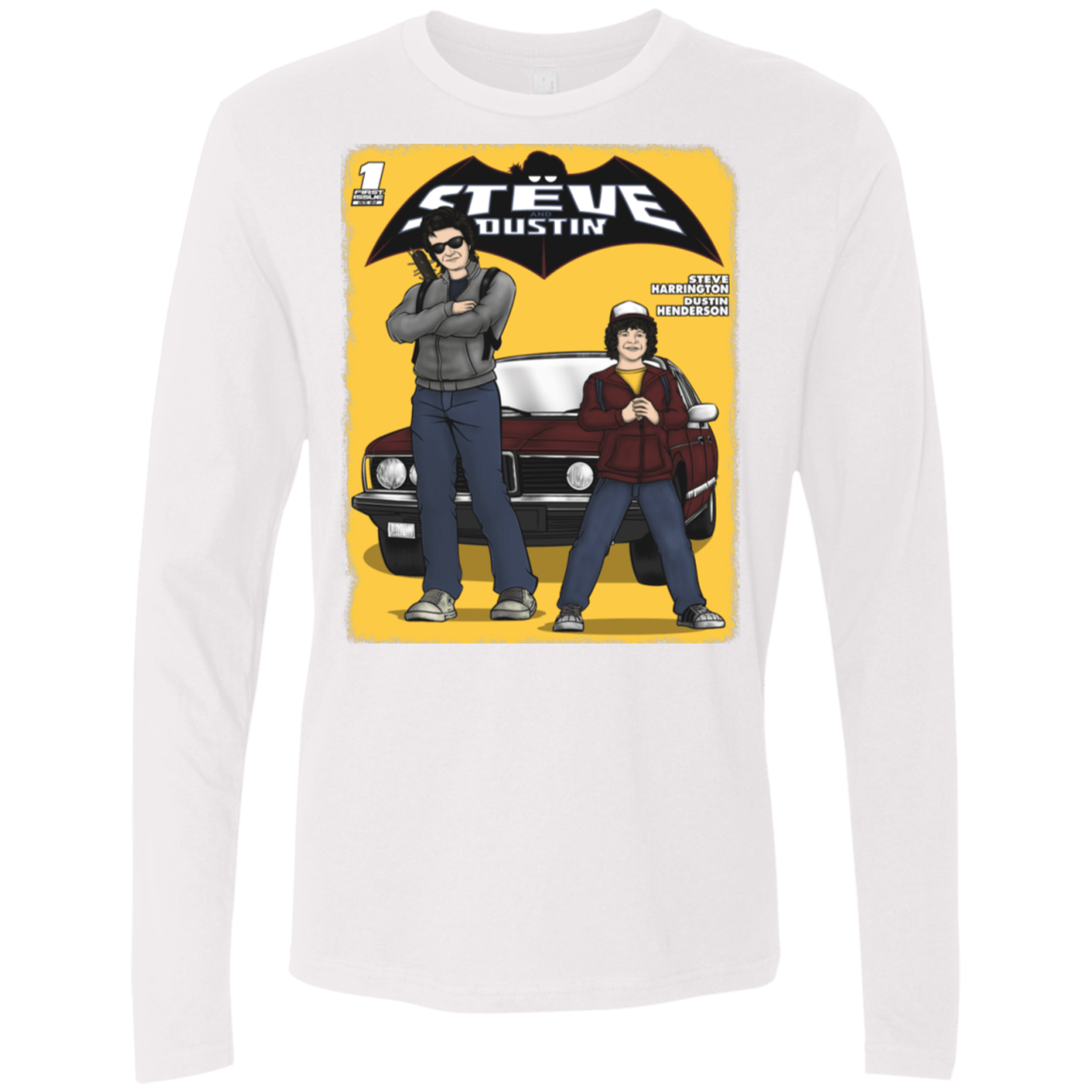 T-Shirts White / S Strange Duo Men's Premium Long Sleeve
