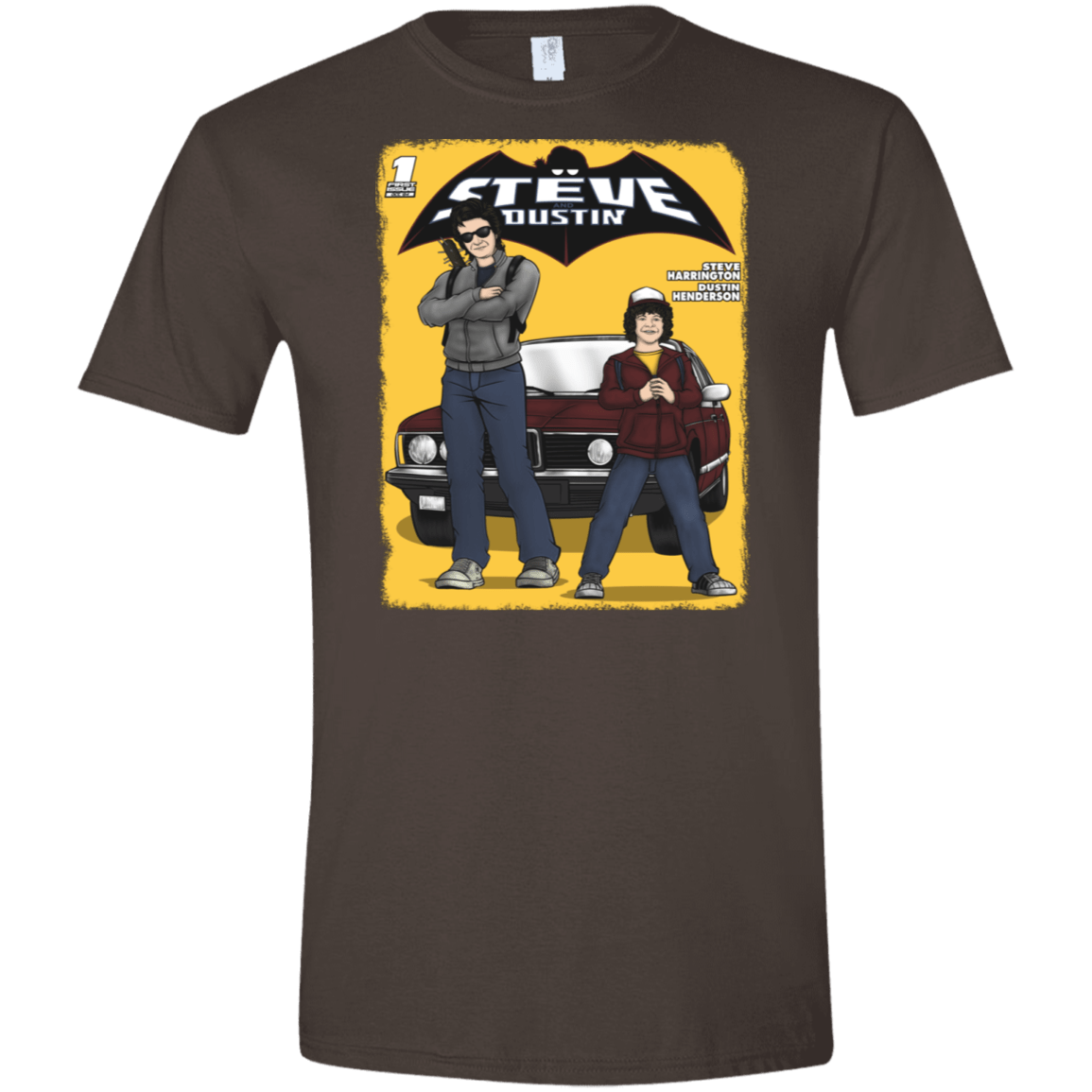 T-Shirts Dark Chocolate / S Strange Duo Men's Semi-Fitted Softstyle