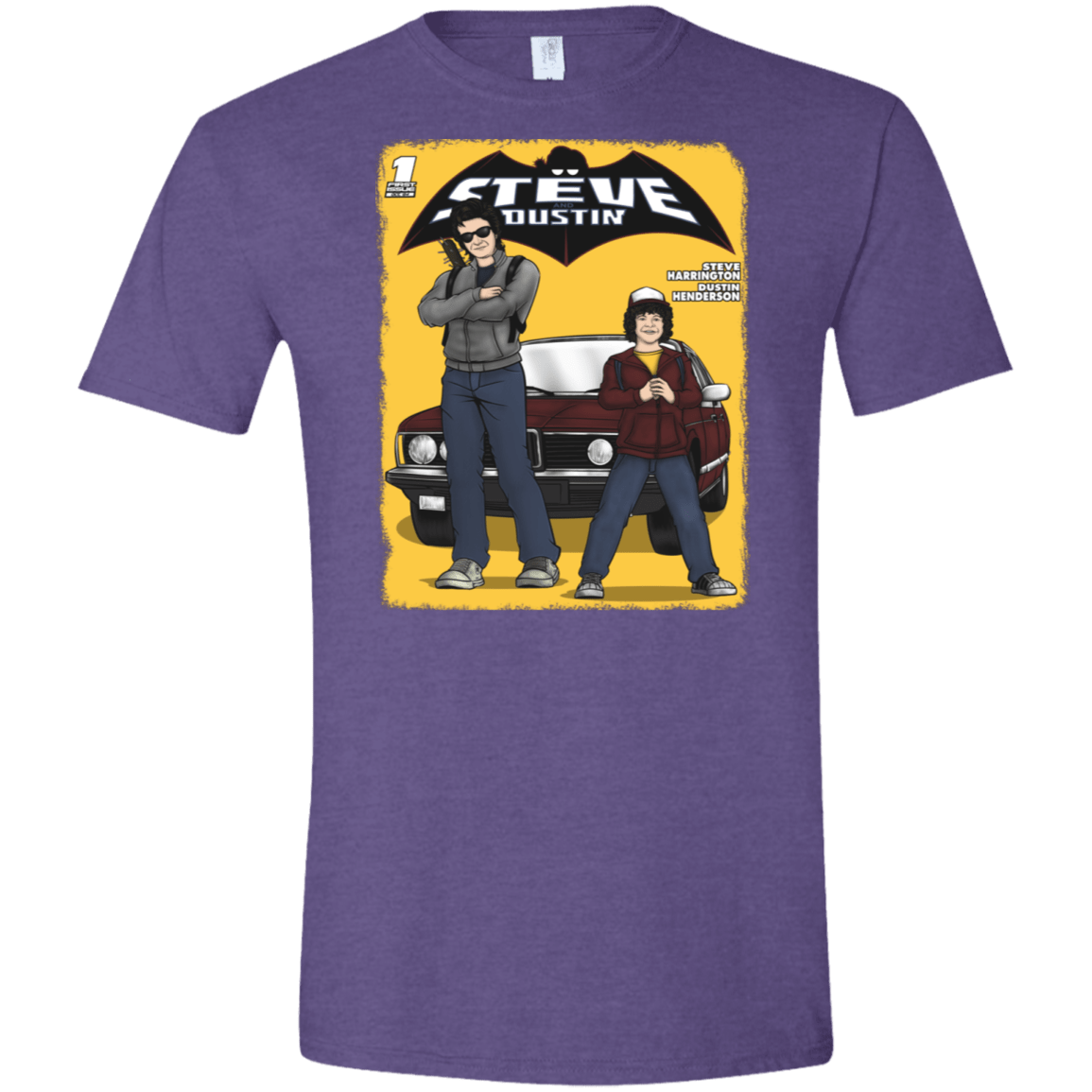 T-Shirts Heather Purple / S Strange Duo Men's Semi-Fitted Softstyle
