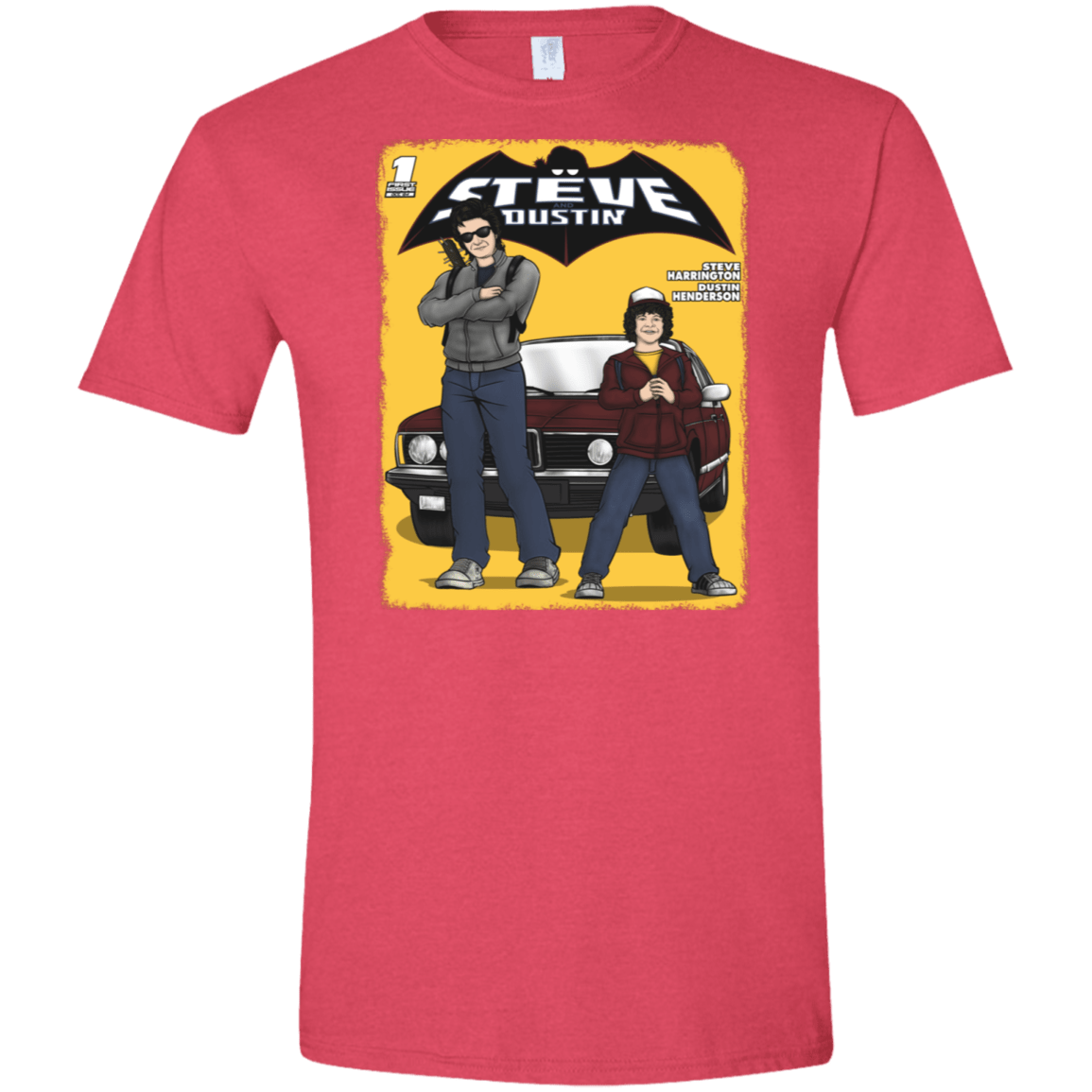 T-Shirts Heather Red / S Strange Duo Men's Semi-Fitted Softstyle