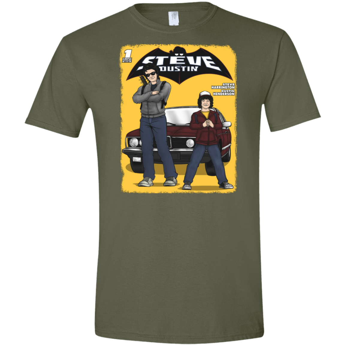 T-Shirts Military Green / S Strange Duo Men's Semi-Fitted Softstyle