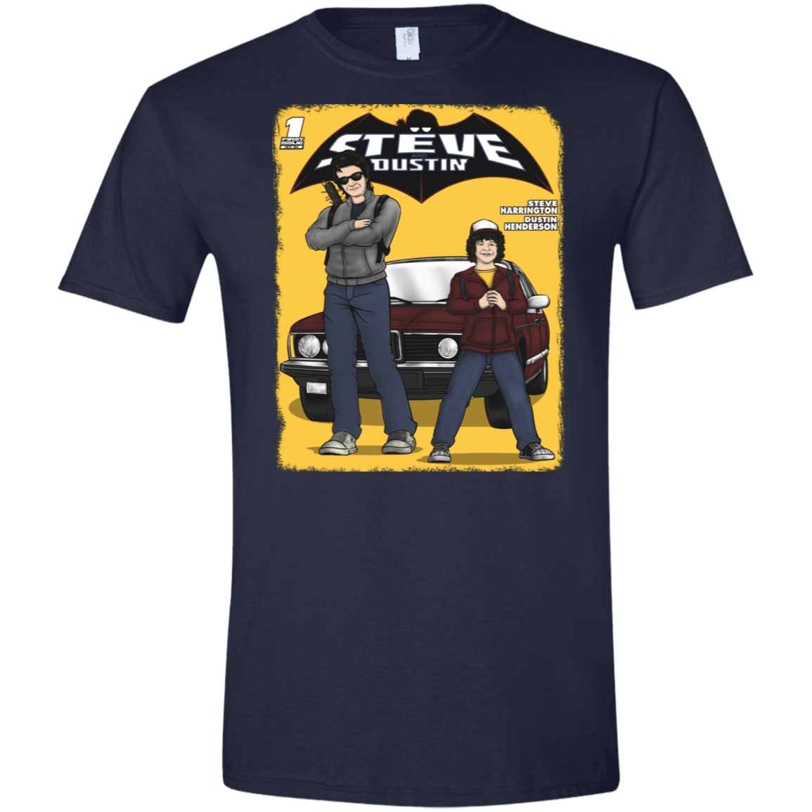 T-Shirts Navy / X-Small Strange Duo Men's Semi-Fitted Softstyle