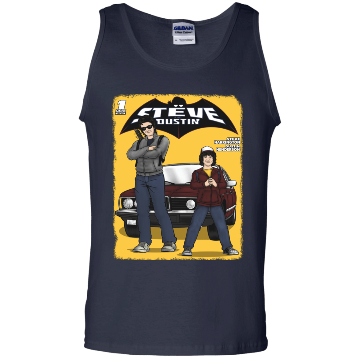T-Shirts Navy / S Strange Duo Men's Tank Top