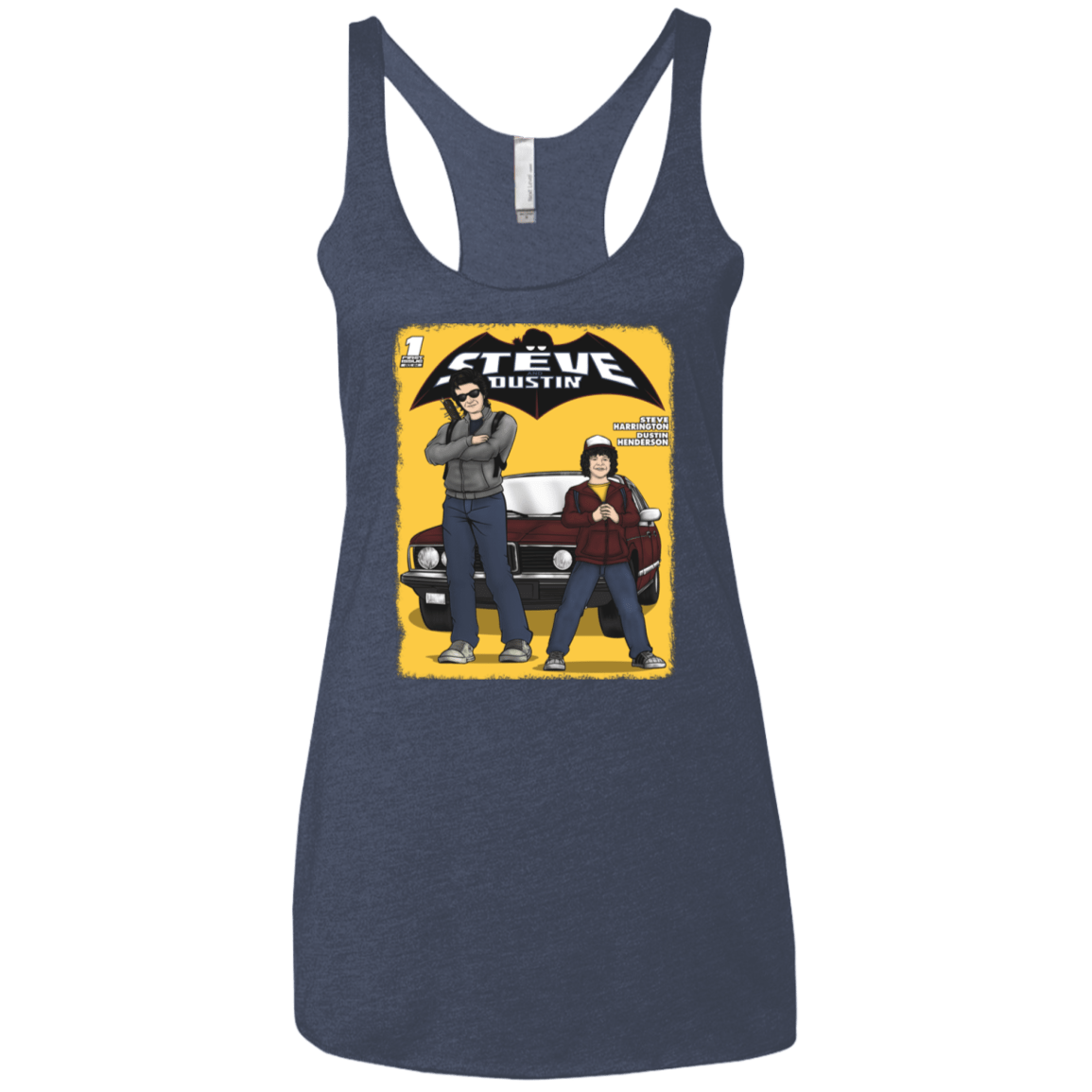 T-Shirts Vintage Navy / X-Small Strange Duo Women's Triblend Racerback Tank