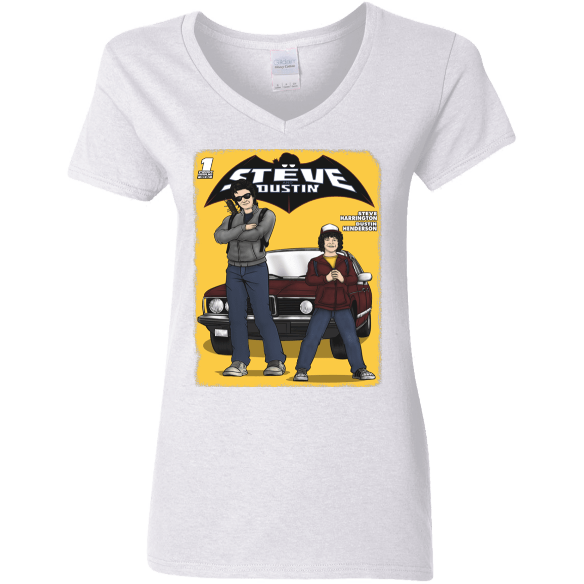 T-Shirts White / S Strange Duo Women's V-Neck T-Shirt