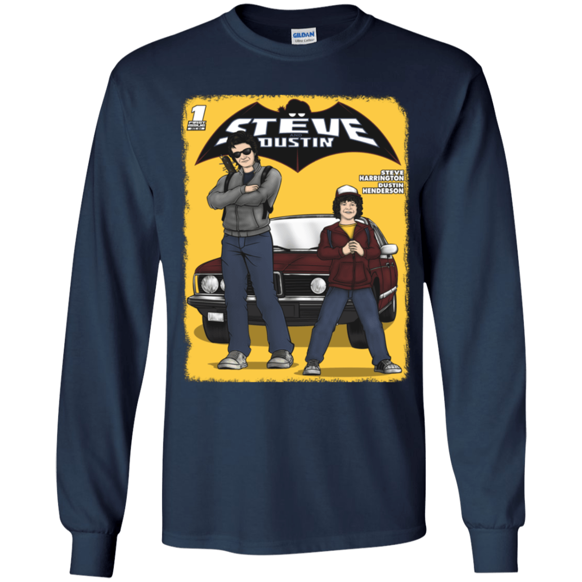 T-Shirts Navy / YS Strange Duo Youth Long Sleeve T-Shirt