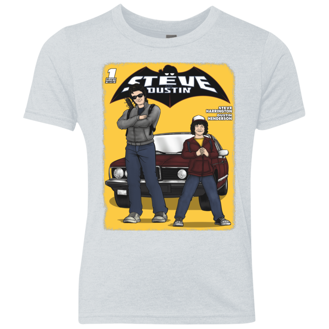 T-Shirts Heather White / YXS Strange Duo Youth Triblend T-Shirt