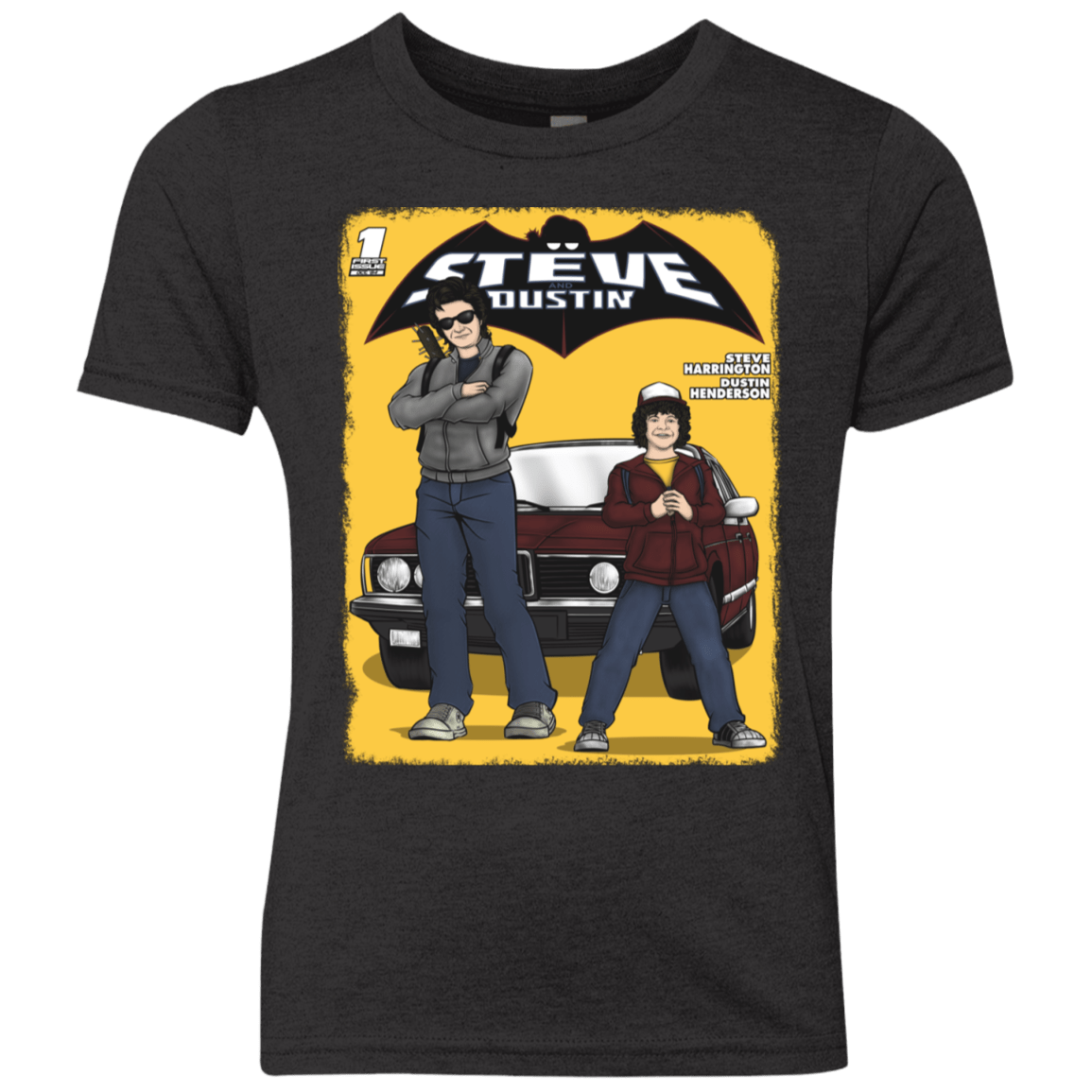 T-Shirts Vintage Black / YXS Strange Duo Youth Triblend T-Shirt