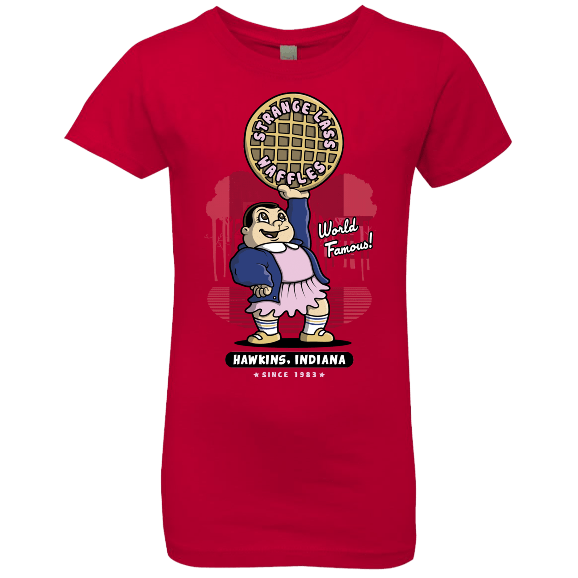 T-Shirts Red / YXS Strange Lass Waffles Girls Premium T-Shirt