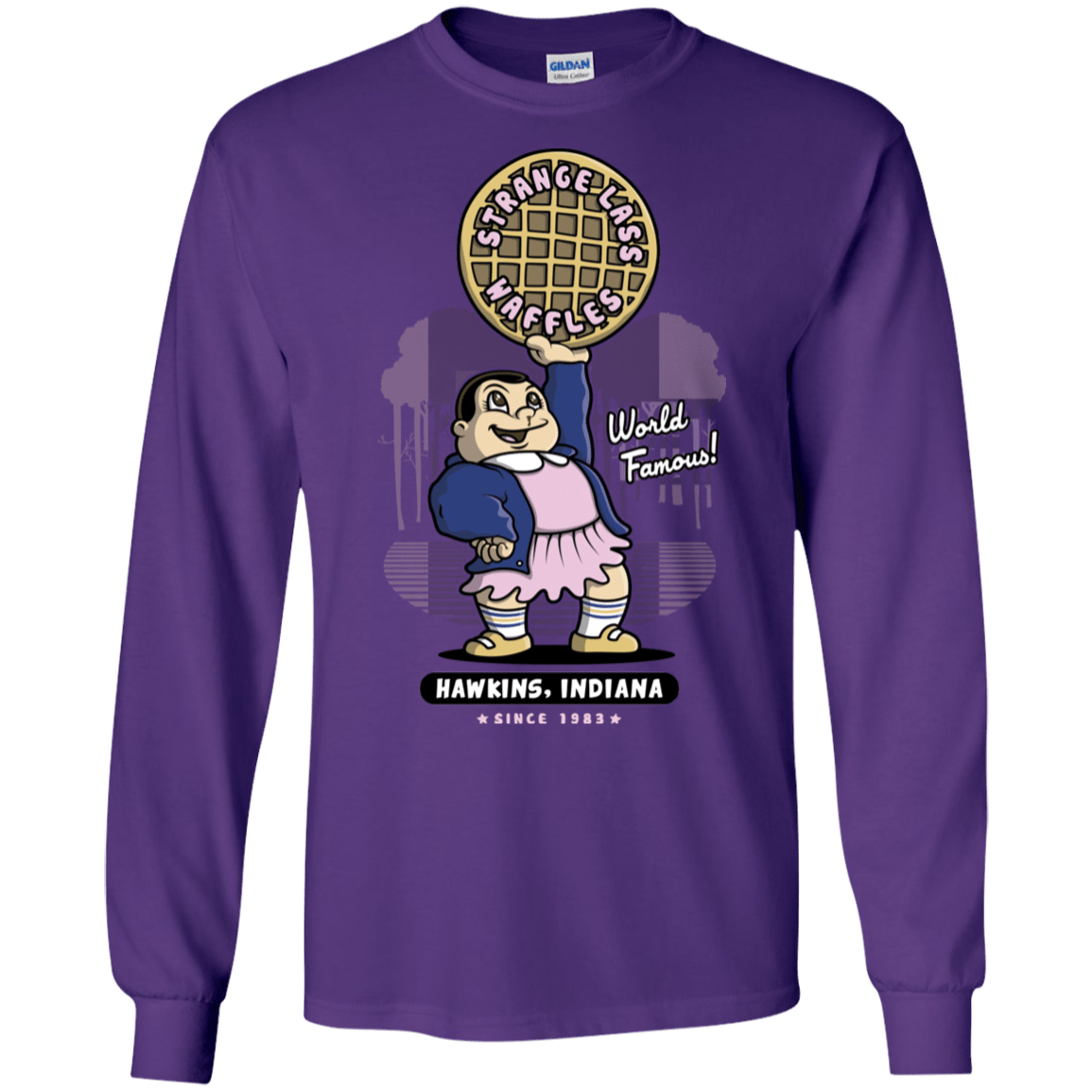 T-Shirts Purple / S Strange Lass Waffles Men's Long Sleeve T-Shirt