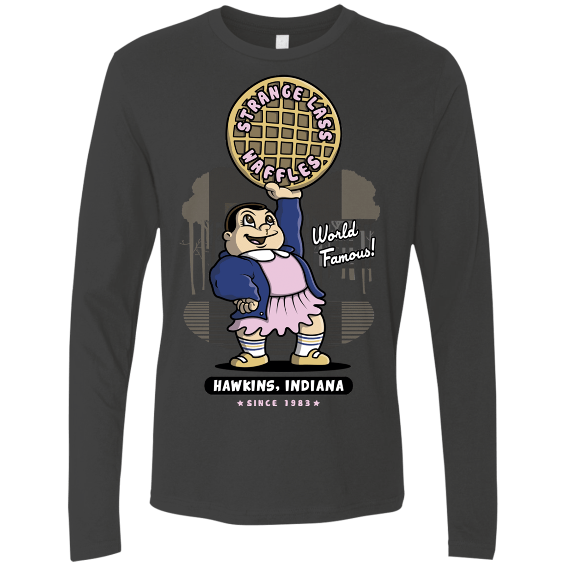 T-Shirts Heavy Metal / S Strange Lass Waffles Men's Premium Long Sleeve