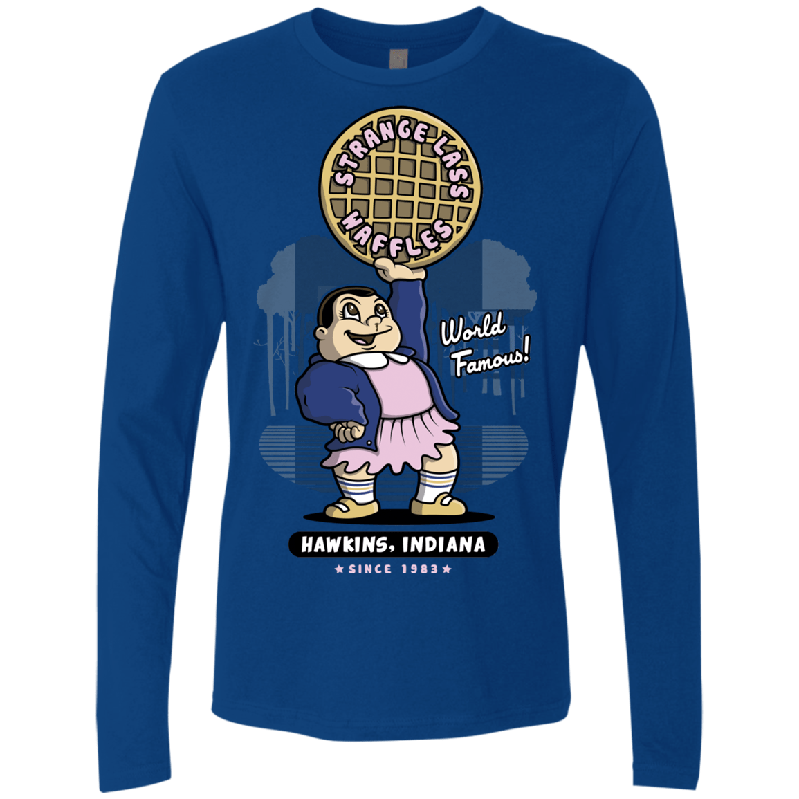 T-Shirts Royal / S Strange Lass Waffles Men's Premium Long Sleeve