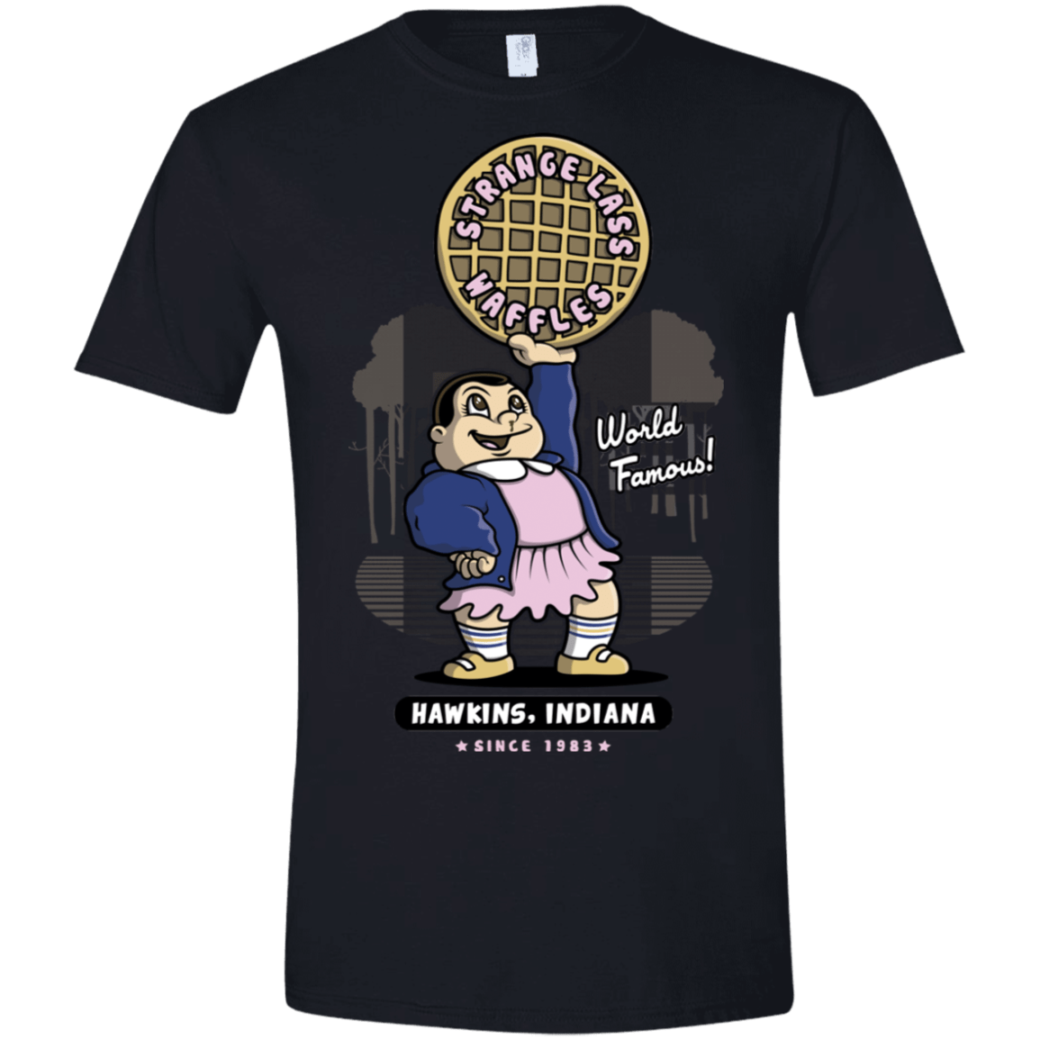 T-Shirts Black / X-Small Strange Lass Waffles Men's Semi-Fitted Softstyle