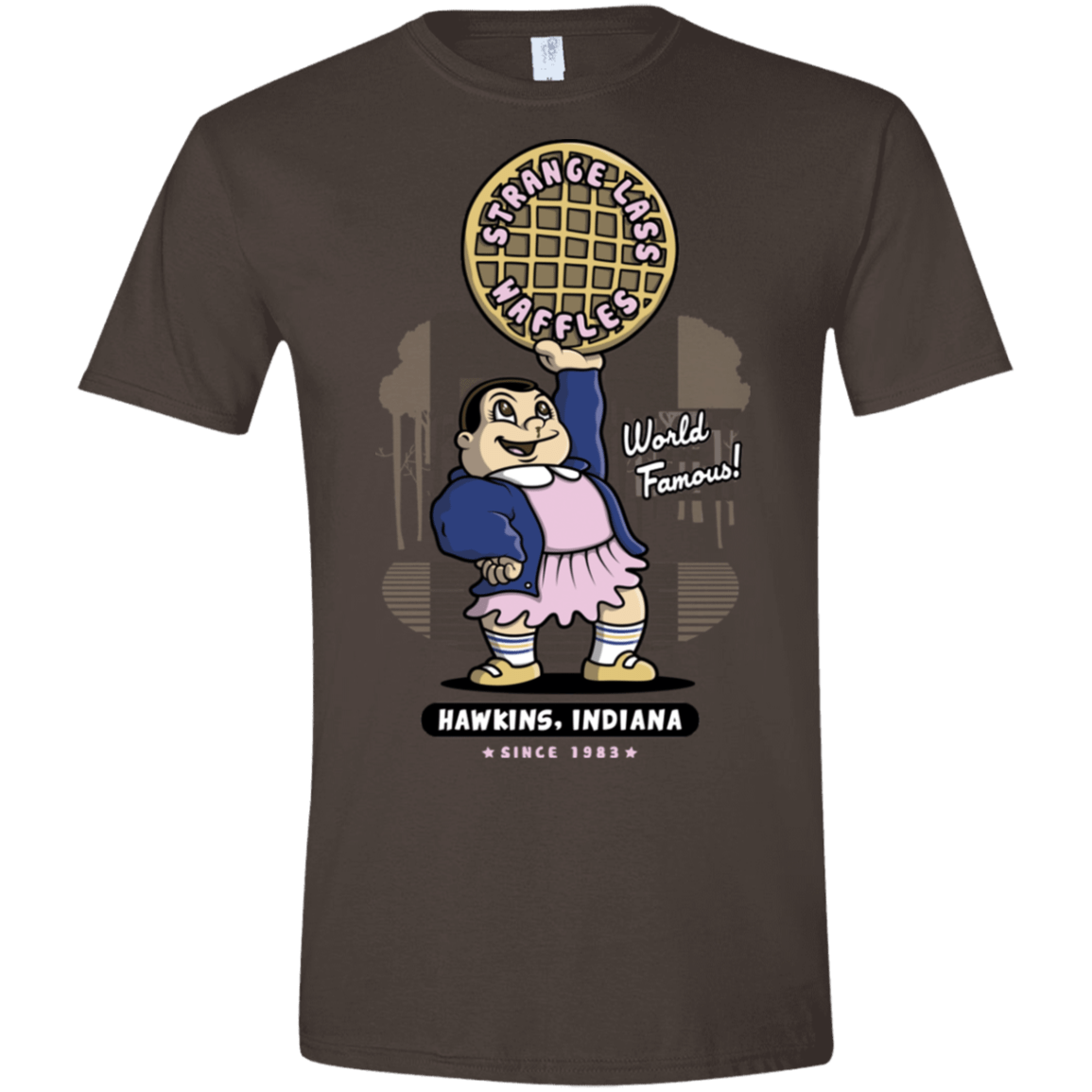T-Shirts Dark Chocolate / S Strange Lass Waffles Men's Semi-Fitted Softstyle
