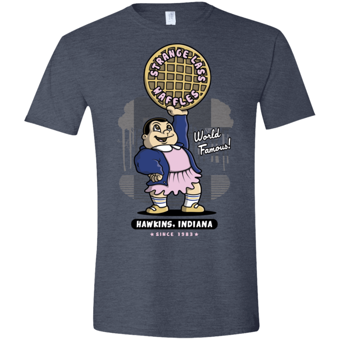 T-Shirts Heather Navy / S Strange Lass Waffles Men's Semi-Fitted Softstyle