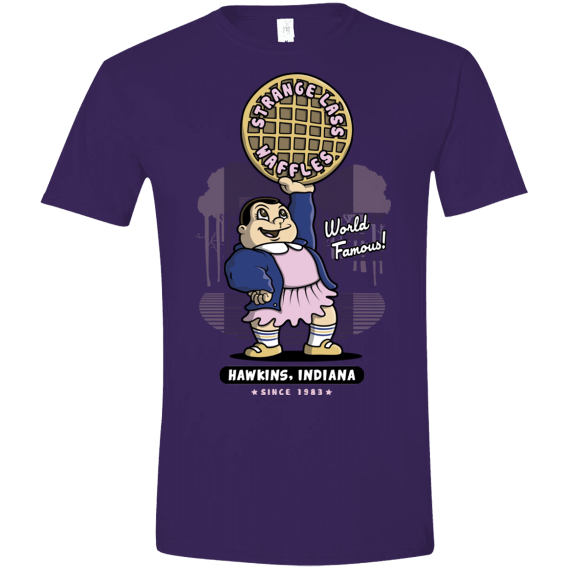 T-Shirts Purple / S Strange Lass Waffles Men's Semi-Fitted Softstyle