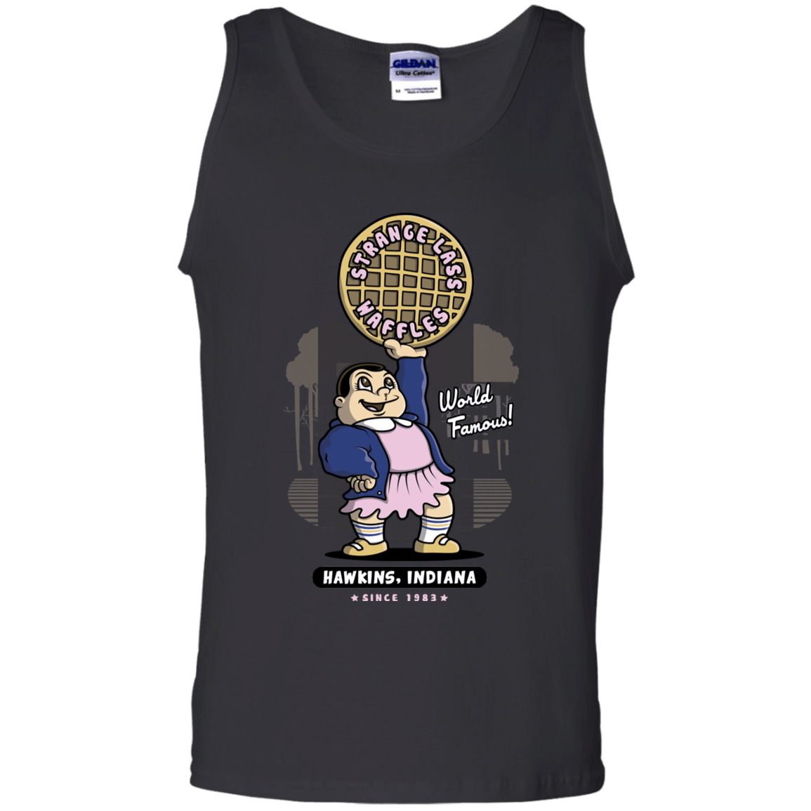T-Shirts Black / S Strange Lass Waffles Men's Tank Top