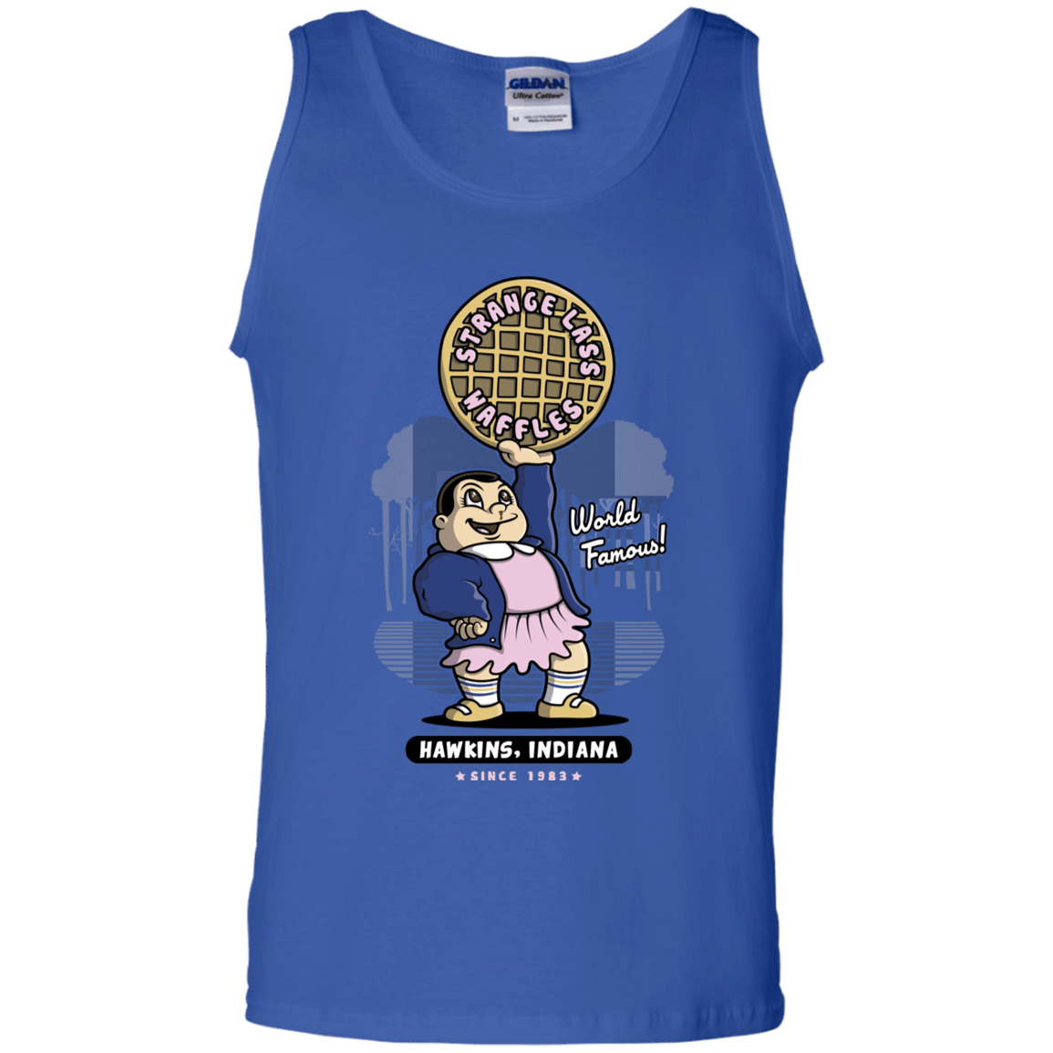 T-Shirts Royal / S Strange Lass Waffles Men's Tank Top