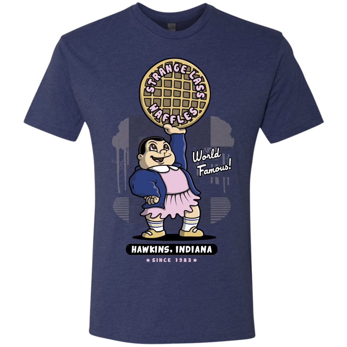 T-Shirts Vintage Navy / S Strange Lass Waffles Men's Triblend T-Shirt
