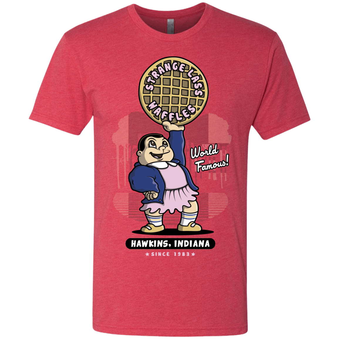 T-Shirts Vintage Red / S Strange Lass Waffles Men's Triblend T-Shirt