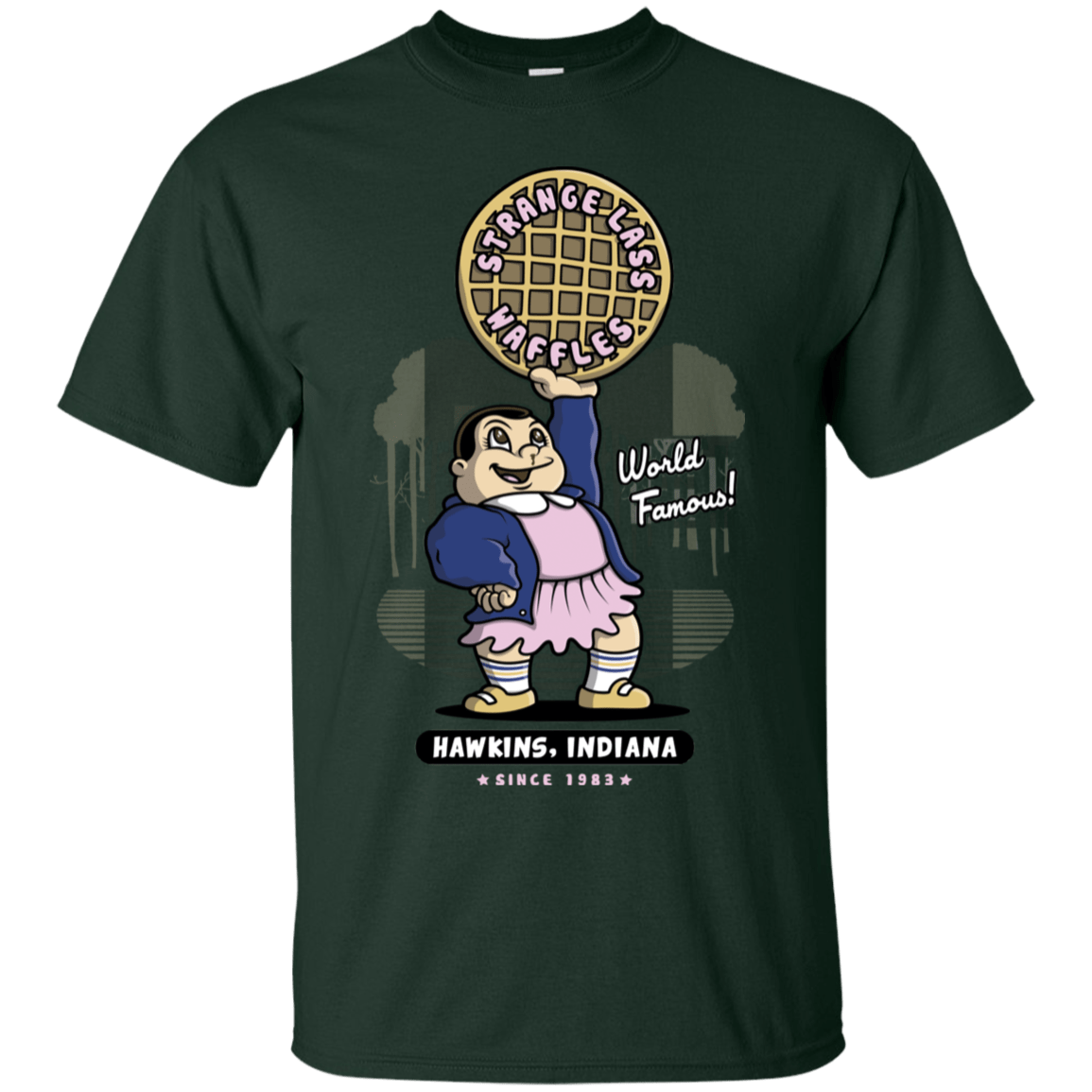 T-Shirts Forest / S Strange Lass Waffles T-Shirt