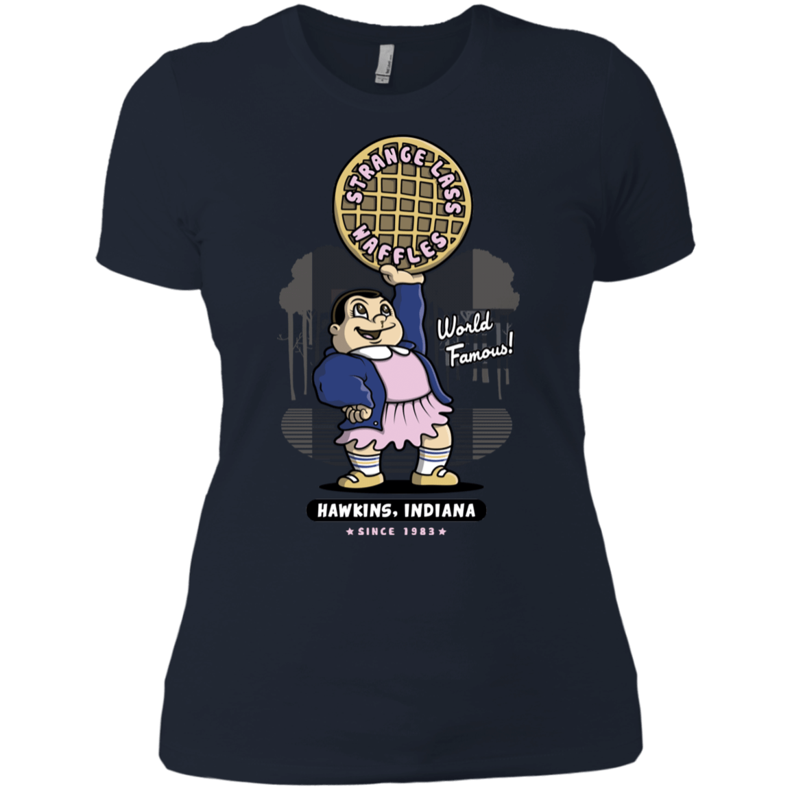 T-Shirts Midnight Navy / X-Small Strange Lass Waffles Women's Premium T-Shirt
