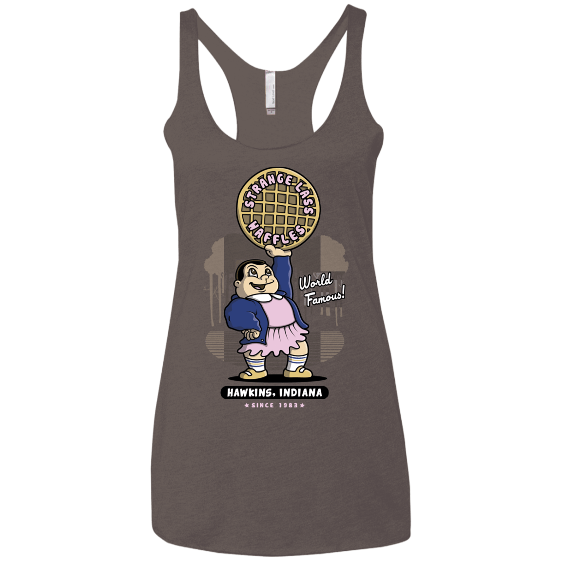 T-Shirts Macchiato / X-Small Strange Lass Waffles Women's Triblend Racerback Tank
