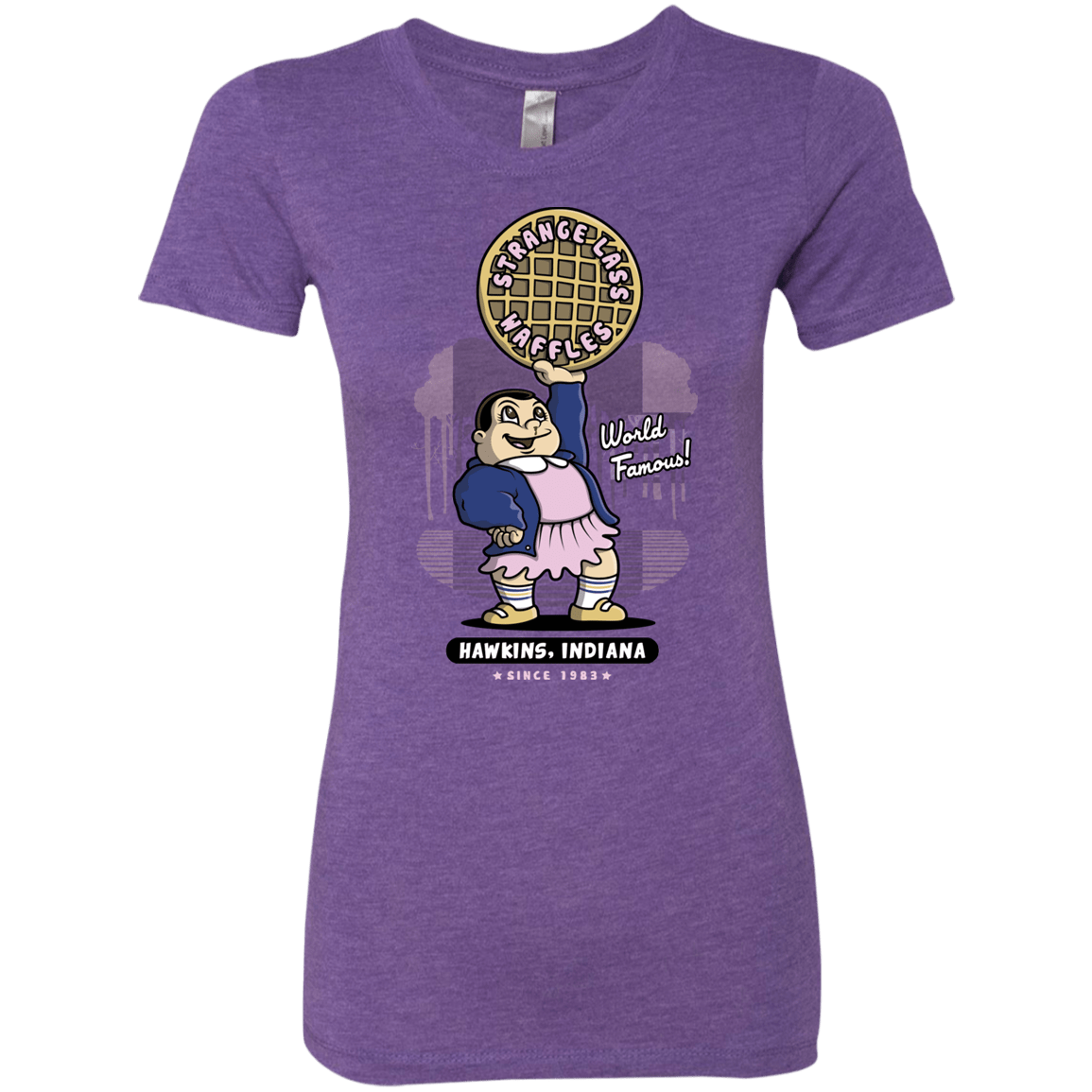 T-Shirts Purple Rush / S Strange Lass Waffles Women's Triblend T-Shirt