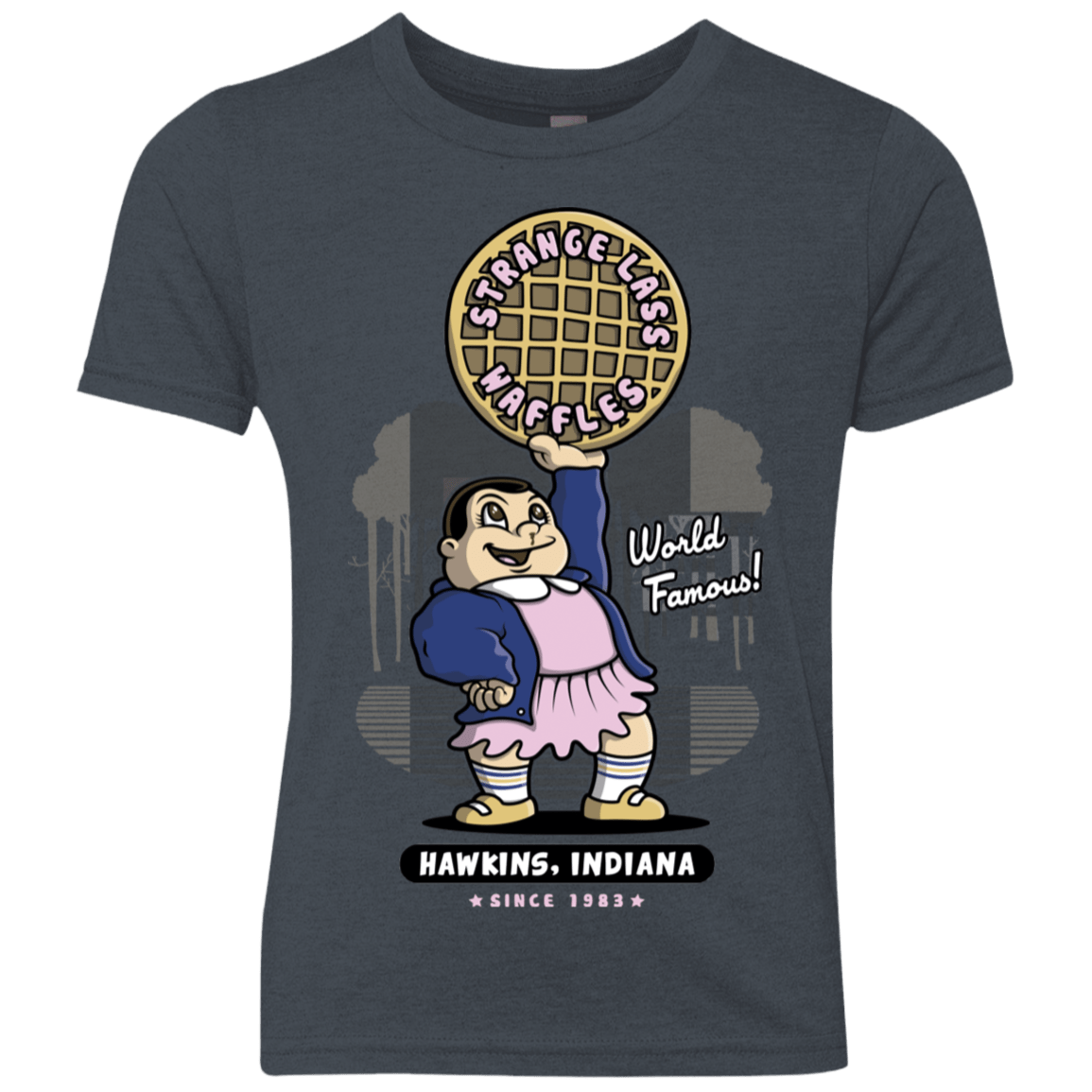 T-Shirts Strange Lass Waffles Youth Triblend T-Shirt