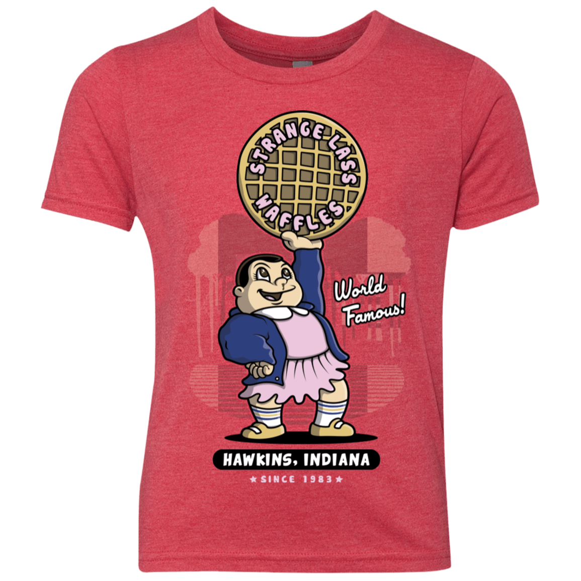 T-Shirts Vintage Red / YXS Strange Lass Waffles Youth Triblend T-Shirt