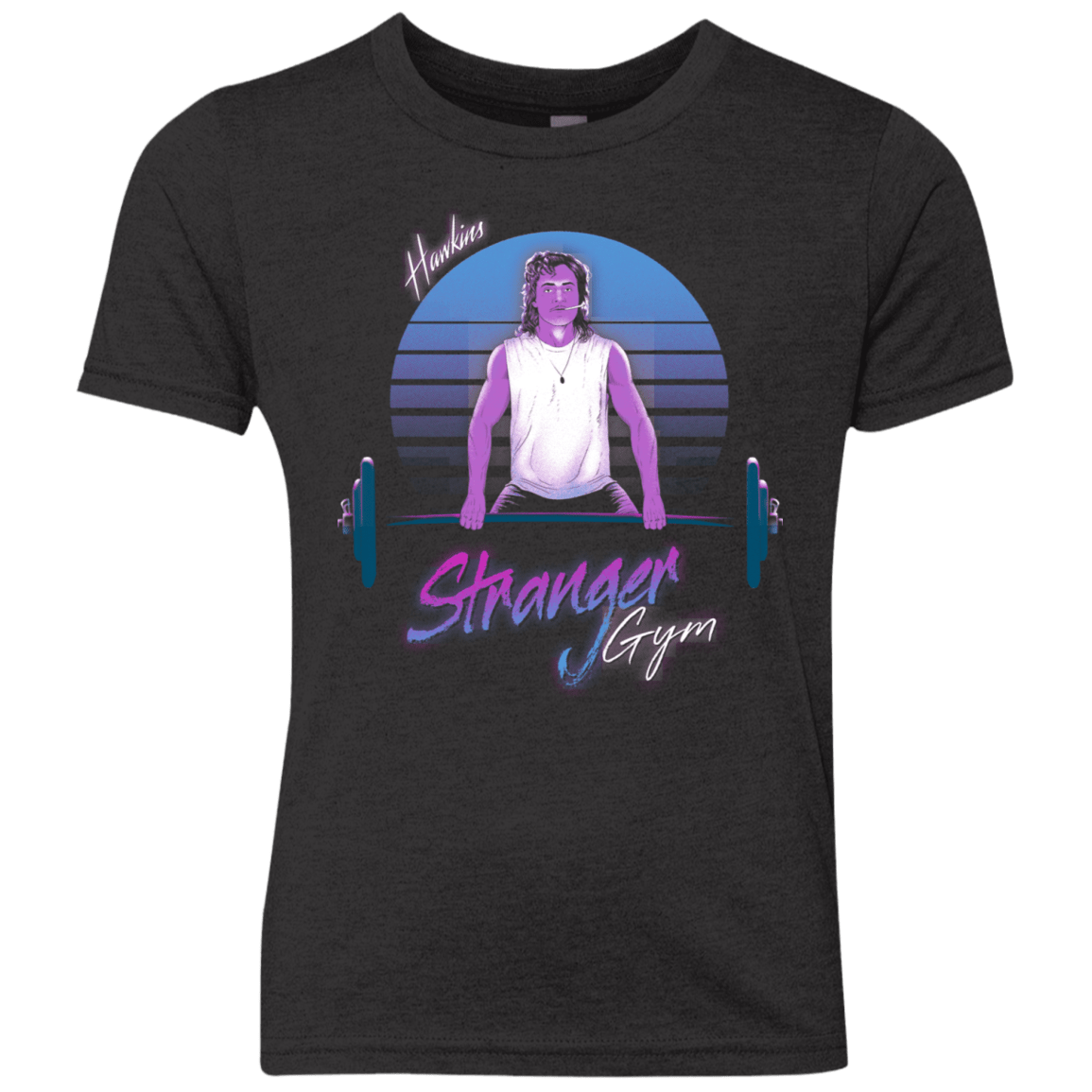 T-Shirts Vintage Black / YXS Stranger Gym Youth Triblend T-Shirt