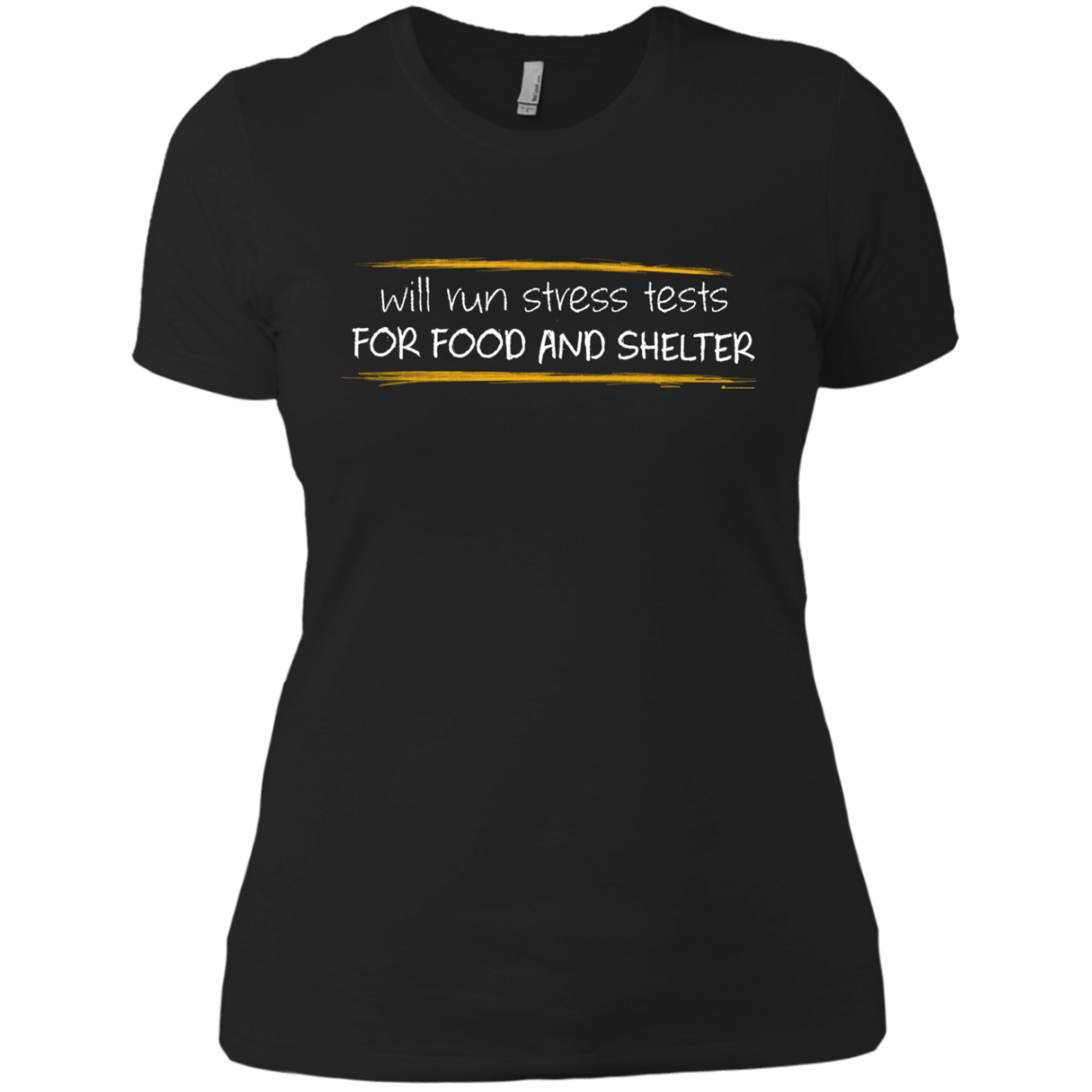 T-Shirts Black / X-Small Stress Testing For Food And Shelter Women's Premium T-Shirt