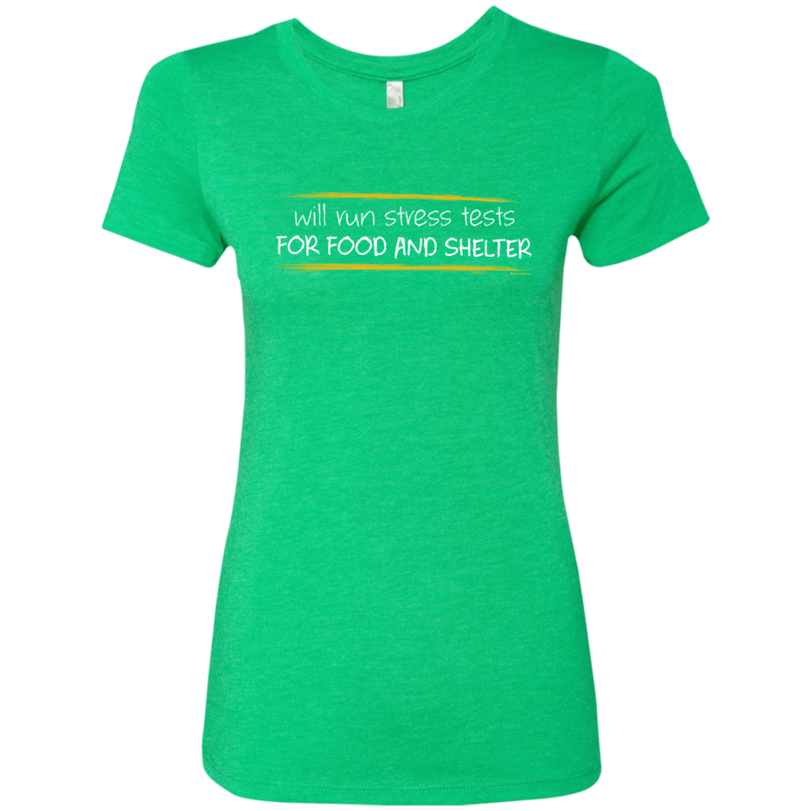 T-Shirts Envy / Small Stress Testing For Food And Shelter Women's Triblend T-Shirt