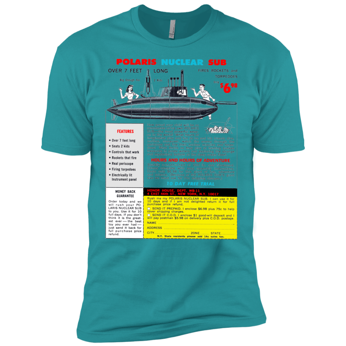 T-Shirts Tahiti Blue / X-Small Sub Men's Premium T-Shirt