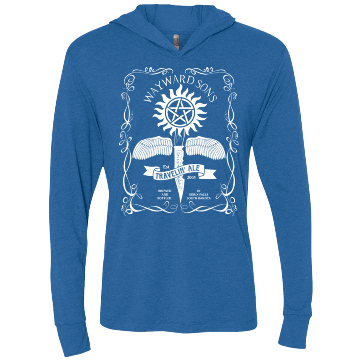 T-Shirts Vintage Royal / X-Small Supernatural 3 Triblend Long Sleeve Hoodie Tee