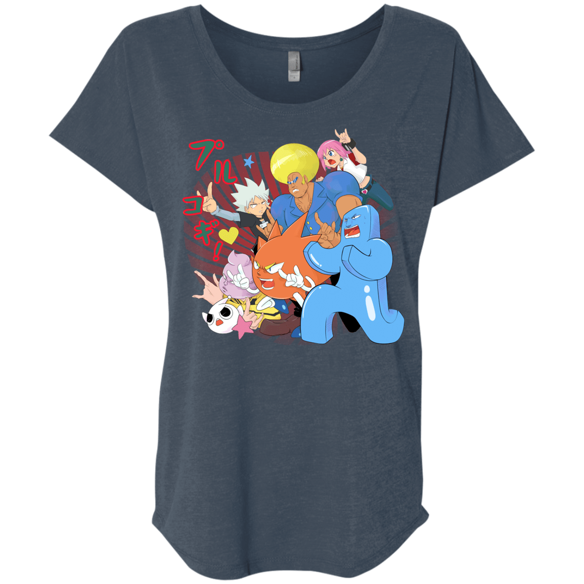 T-Shirts Indigo / X-Small Supra Prukogi Triblend Dolman Sleeve