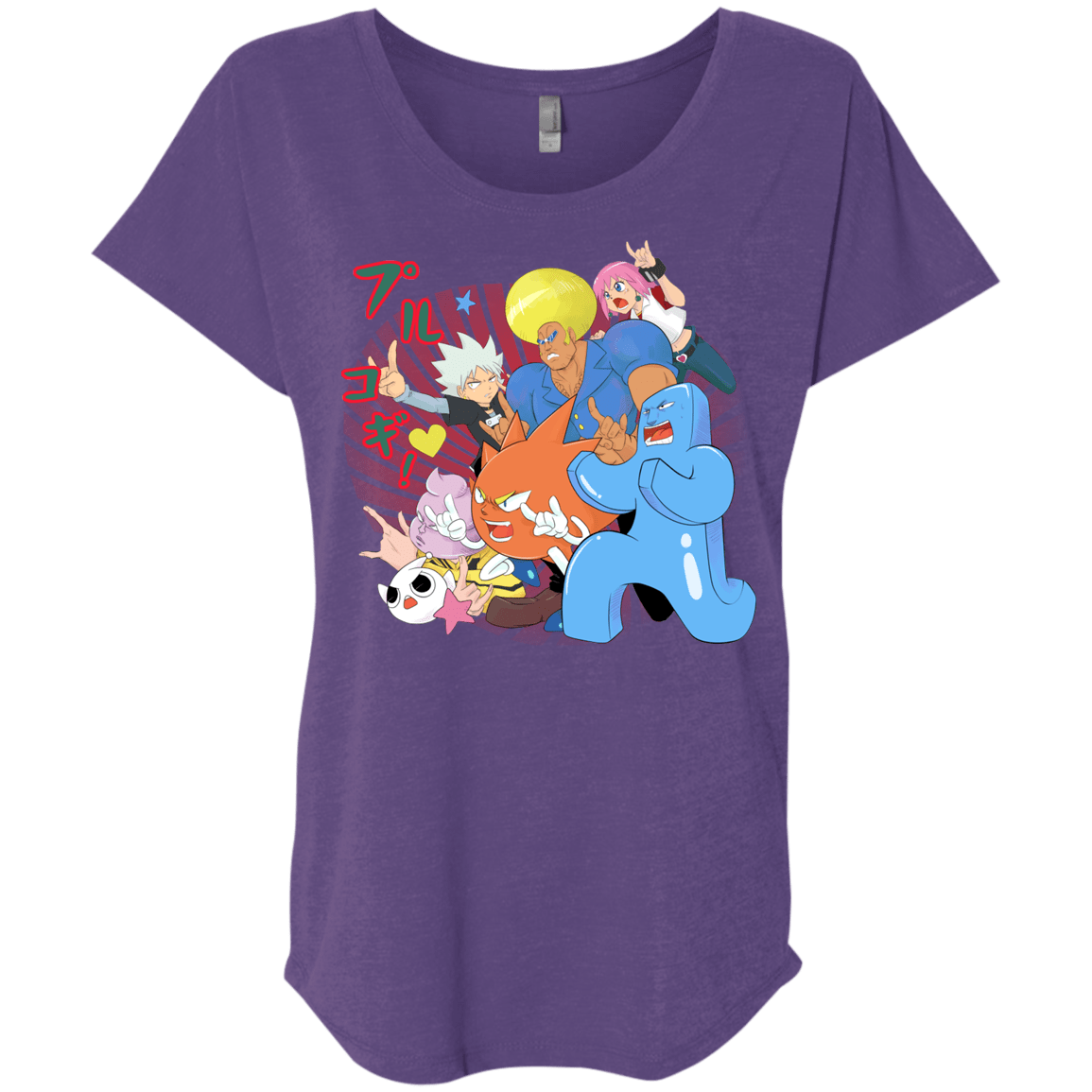 T-Shirts Purple Rush / X-Small Supra Prukogi Triblend Dolman Sleeve