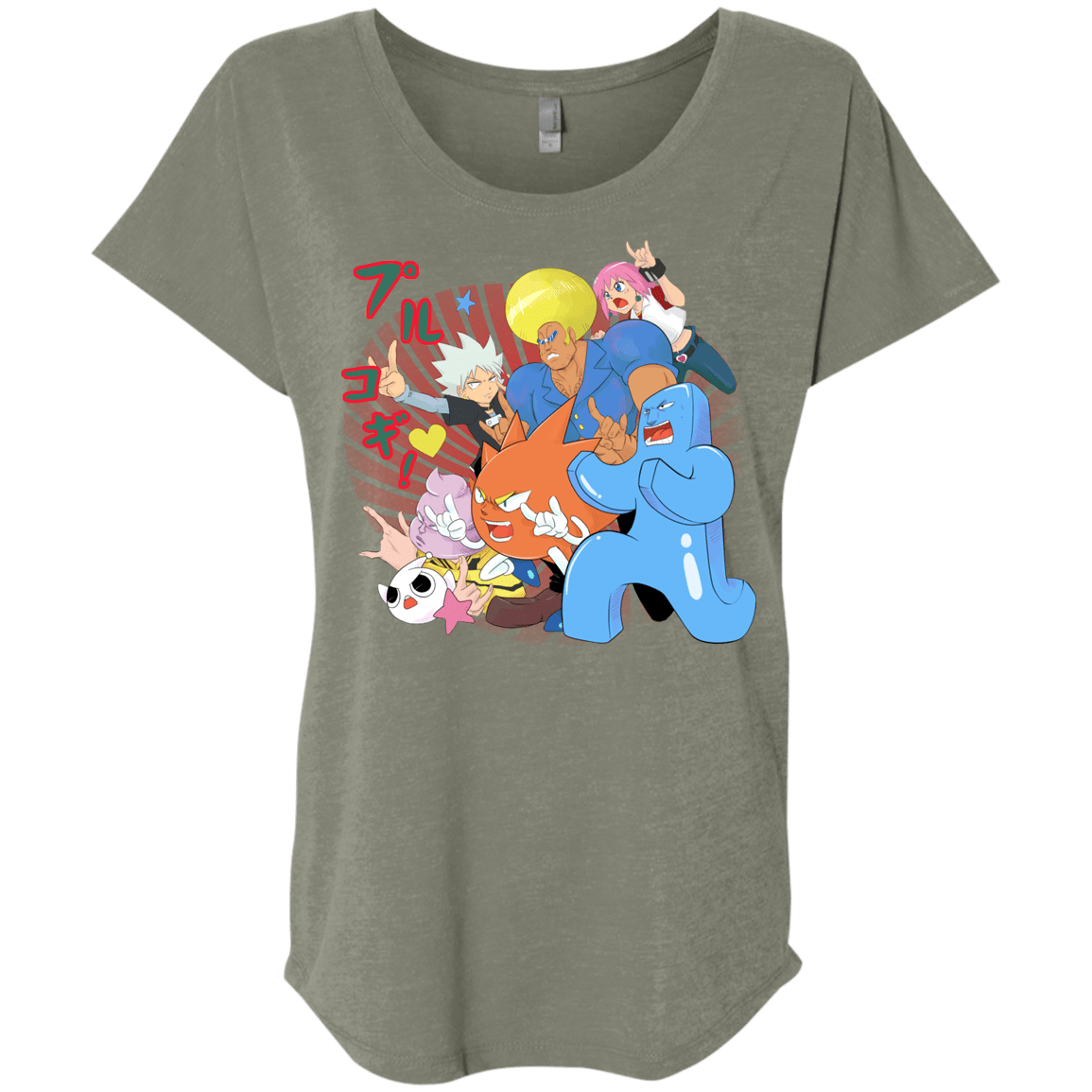 T-Shirts Venetian Grey / X-Small Supra Prukogi Triblend Dolman Sleeve