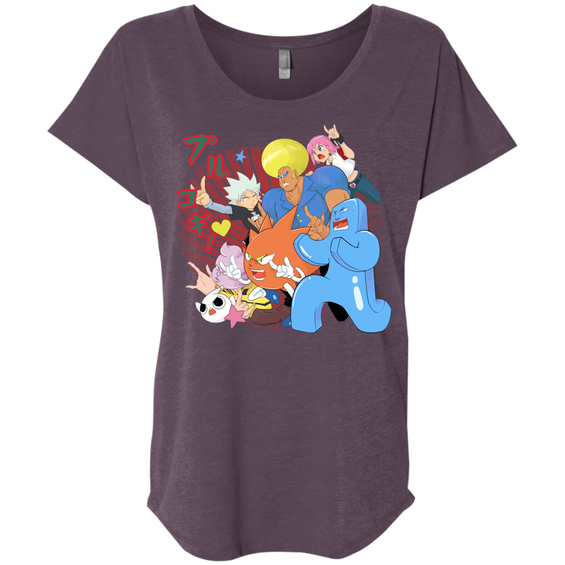 T-Shirts Vintage Purple / X-Small Supra Prukogi Triblend Dolman Sleeve