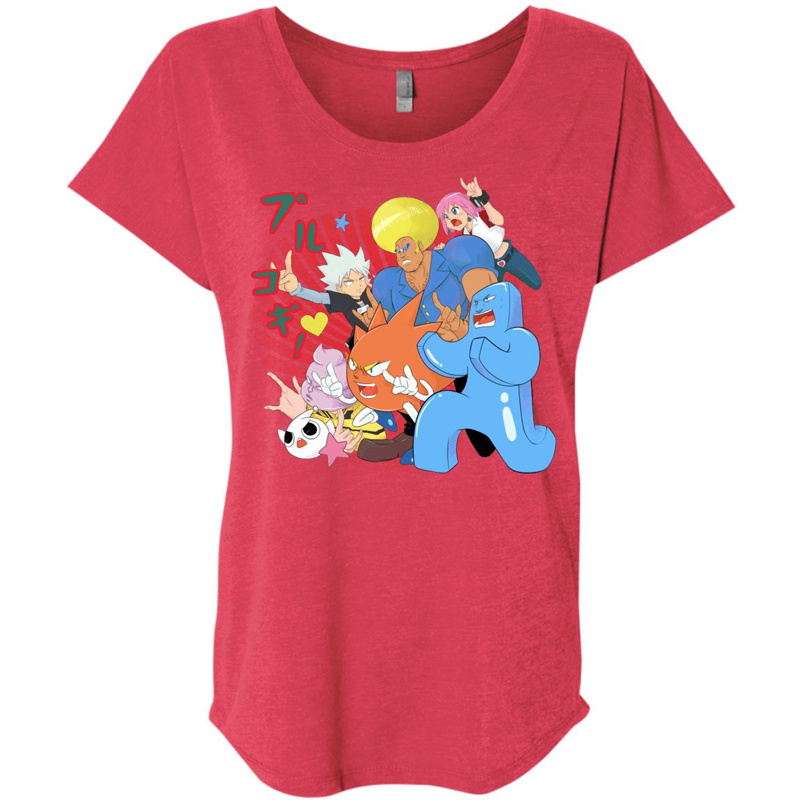 T-Shirts Vintage Red / X-Small Supra Prukogi Triblend Dolman Sleeve